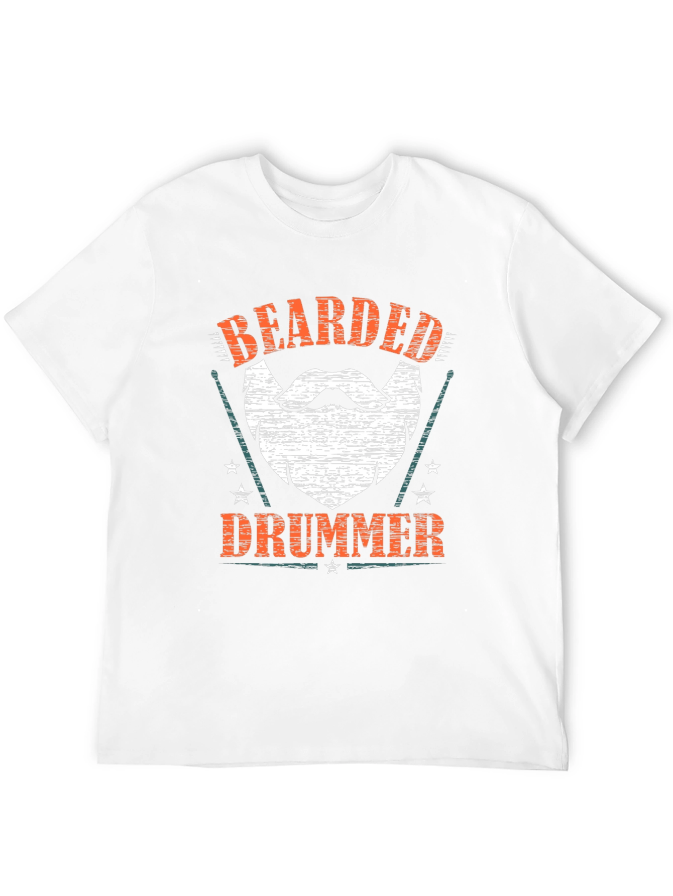 Black Bearded Drummer Black T-Shirt view 12