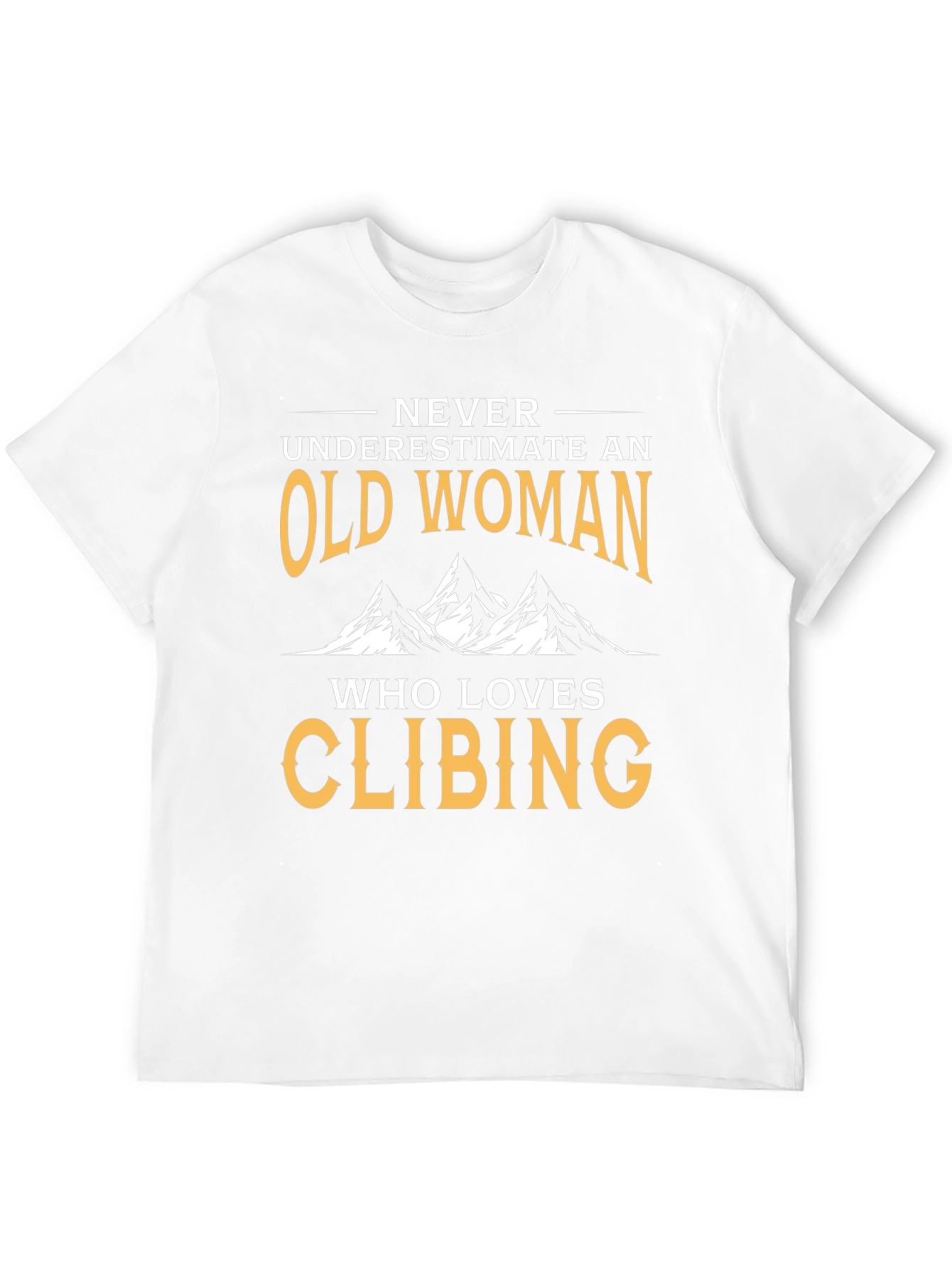Black Funny Old Woman Climbing T-Shirt view 12