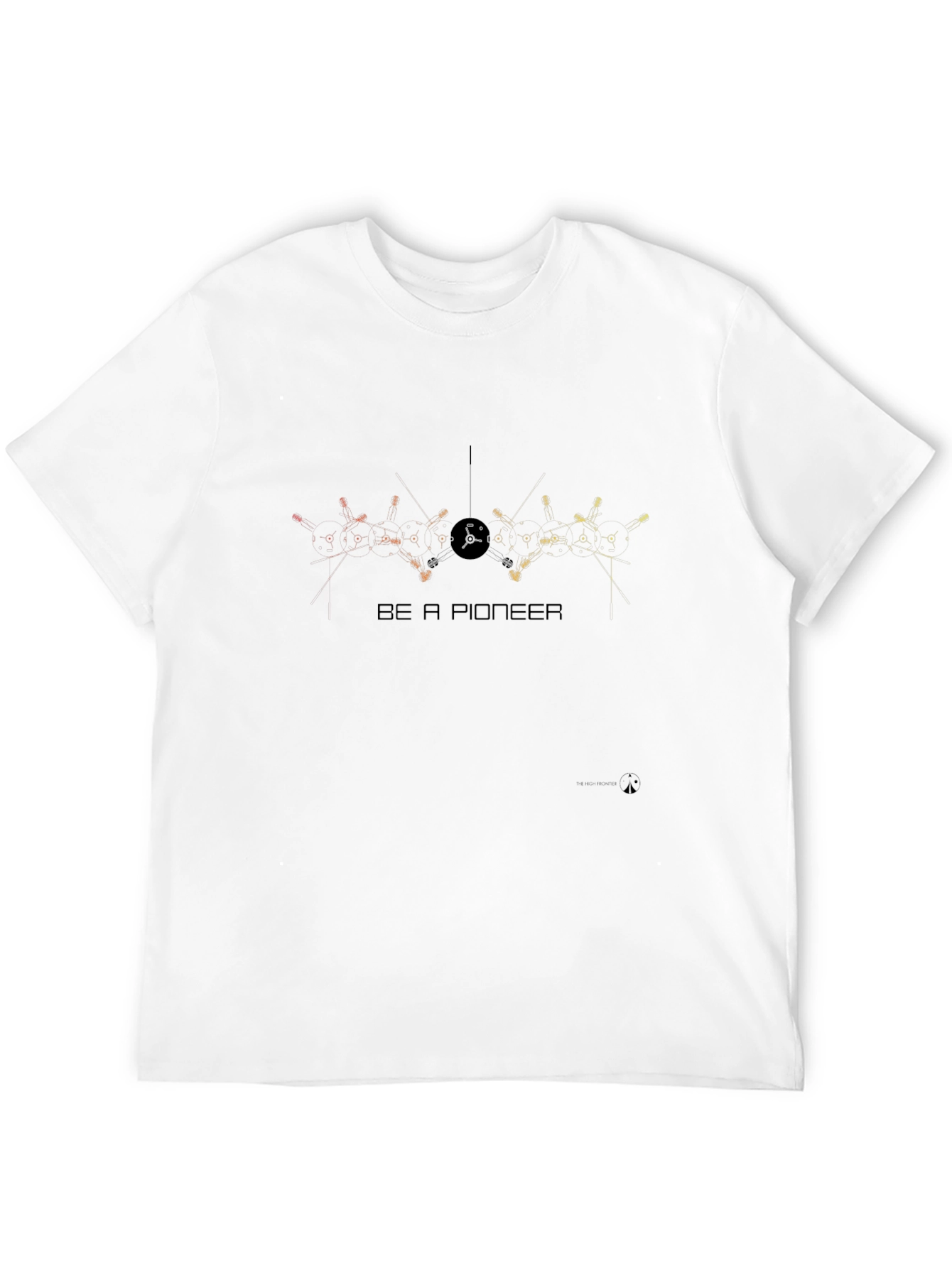 Black Be a Pioneer Graphic Black T-Shirt view 12