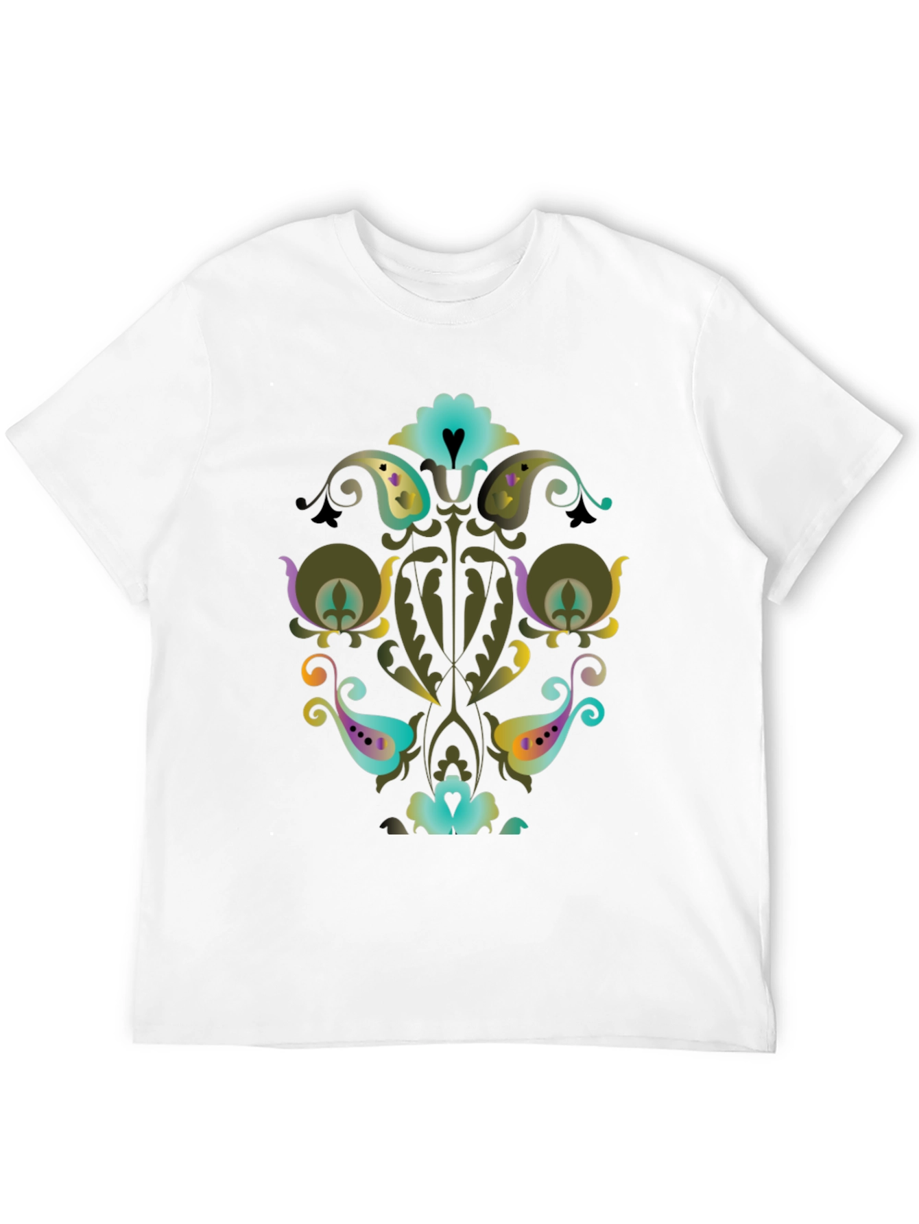 Ornate Floral Paisley Graphic Tee - 12