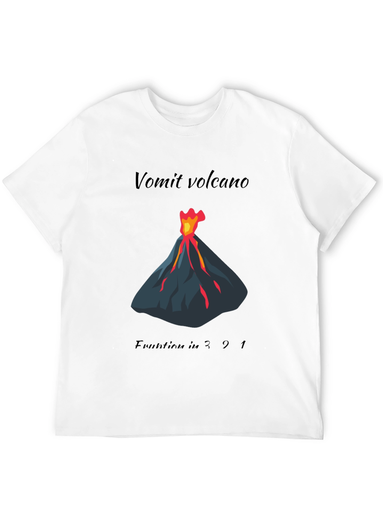 Black Vomit Volcano Eruption Graphic Tee view 12
