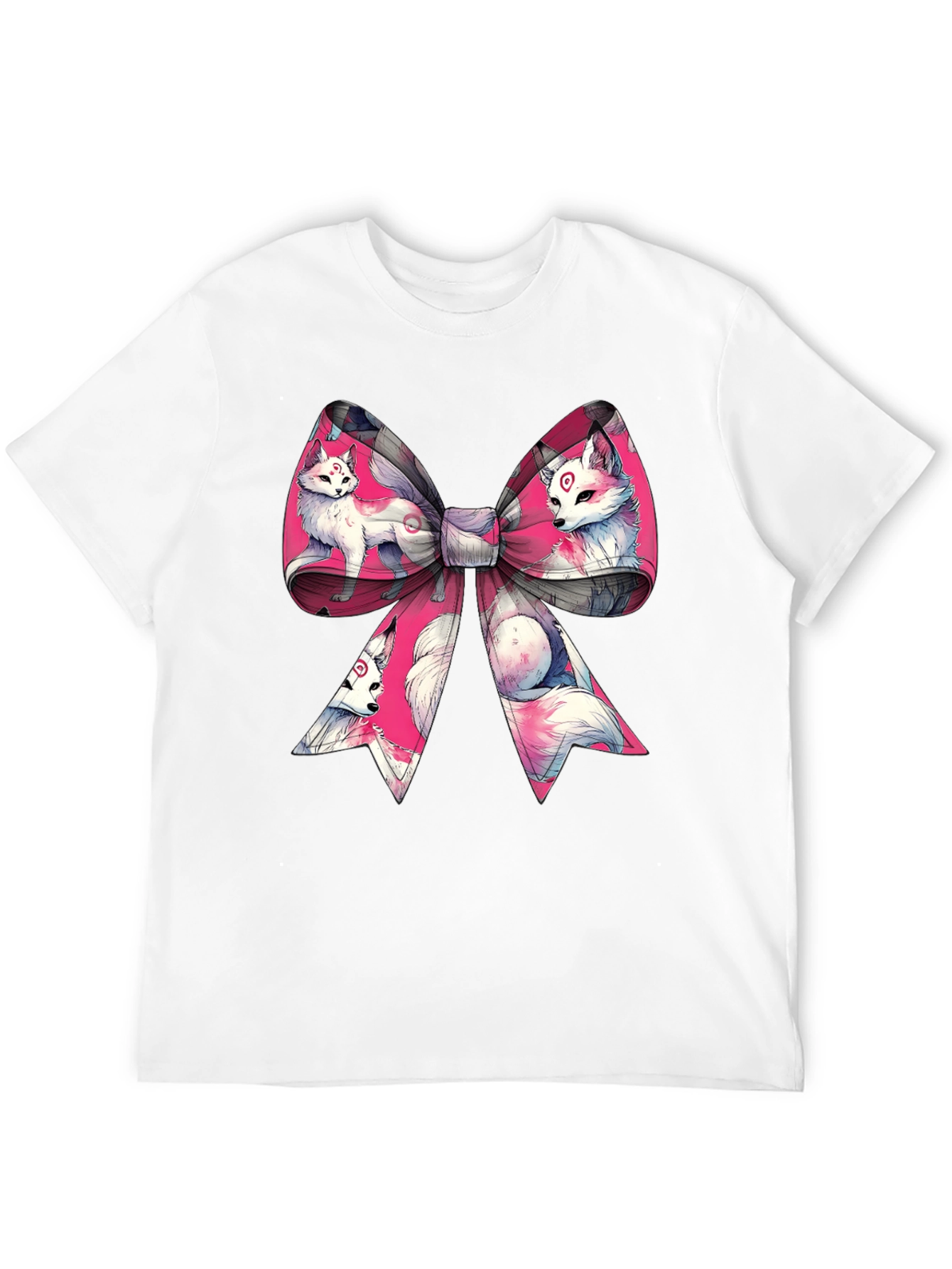 Black Fox Bow T-Shirt - Anime Style view 12
