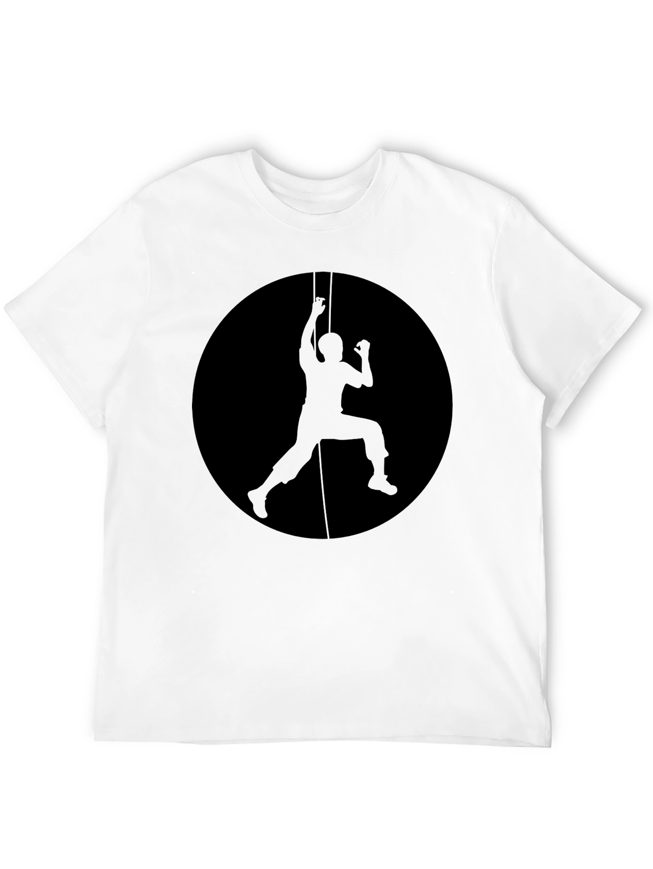 Black Climbing Silhouette Graphic Black T-Shirt view 12