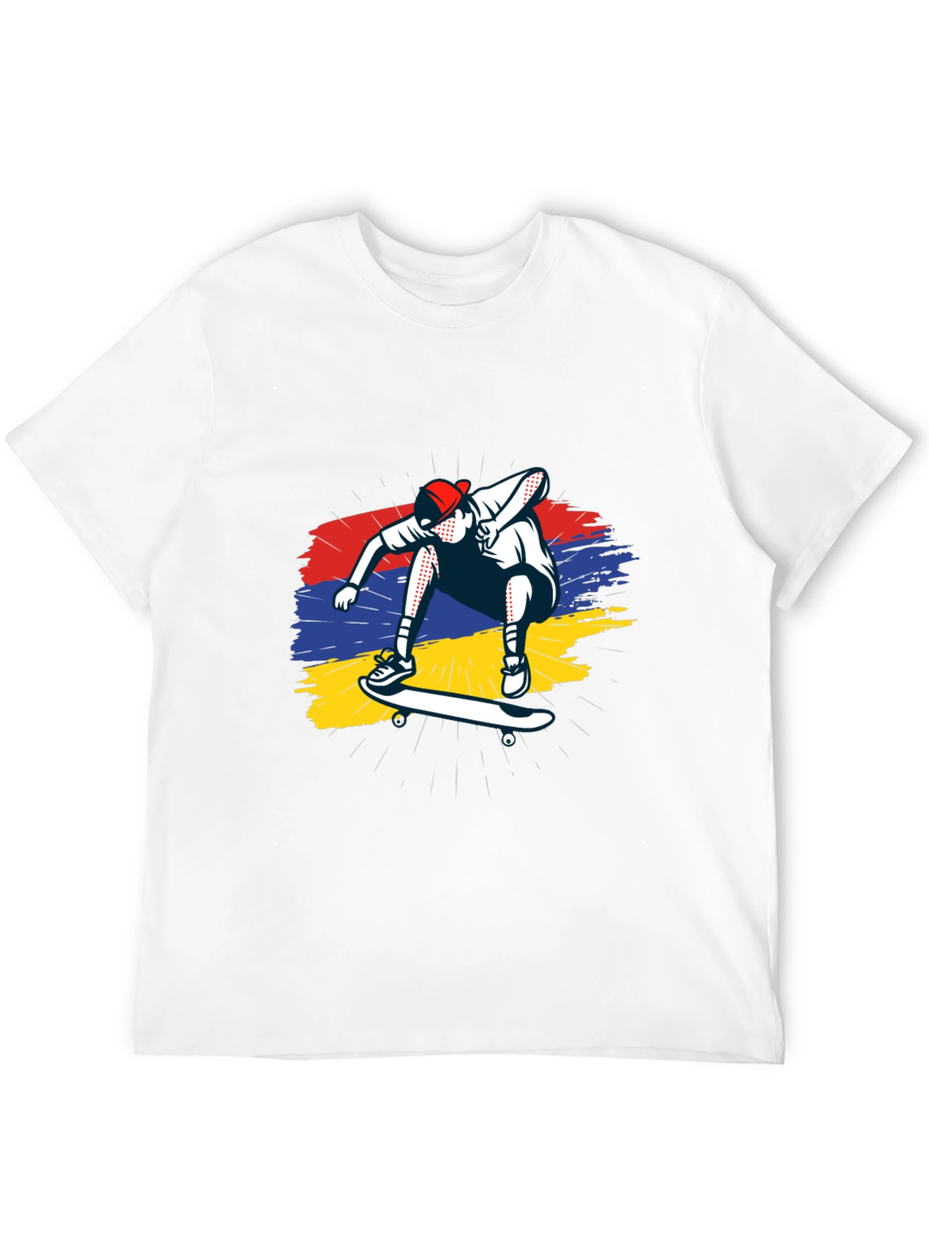 Black Skateboarding Graphic Black T-Shirt view 12