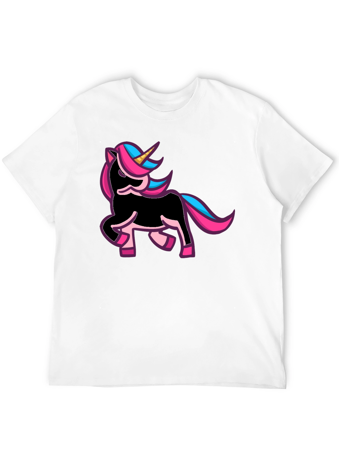 Black Unicorn Graphic Print Black T-Shirt view 12