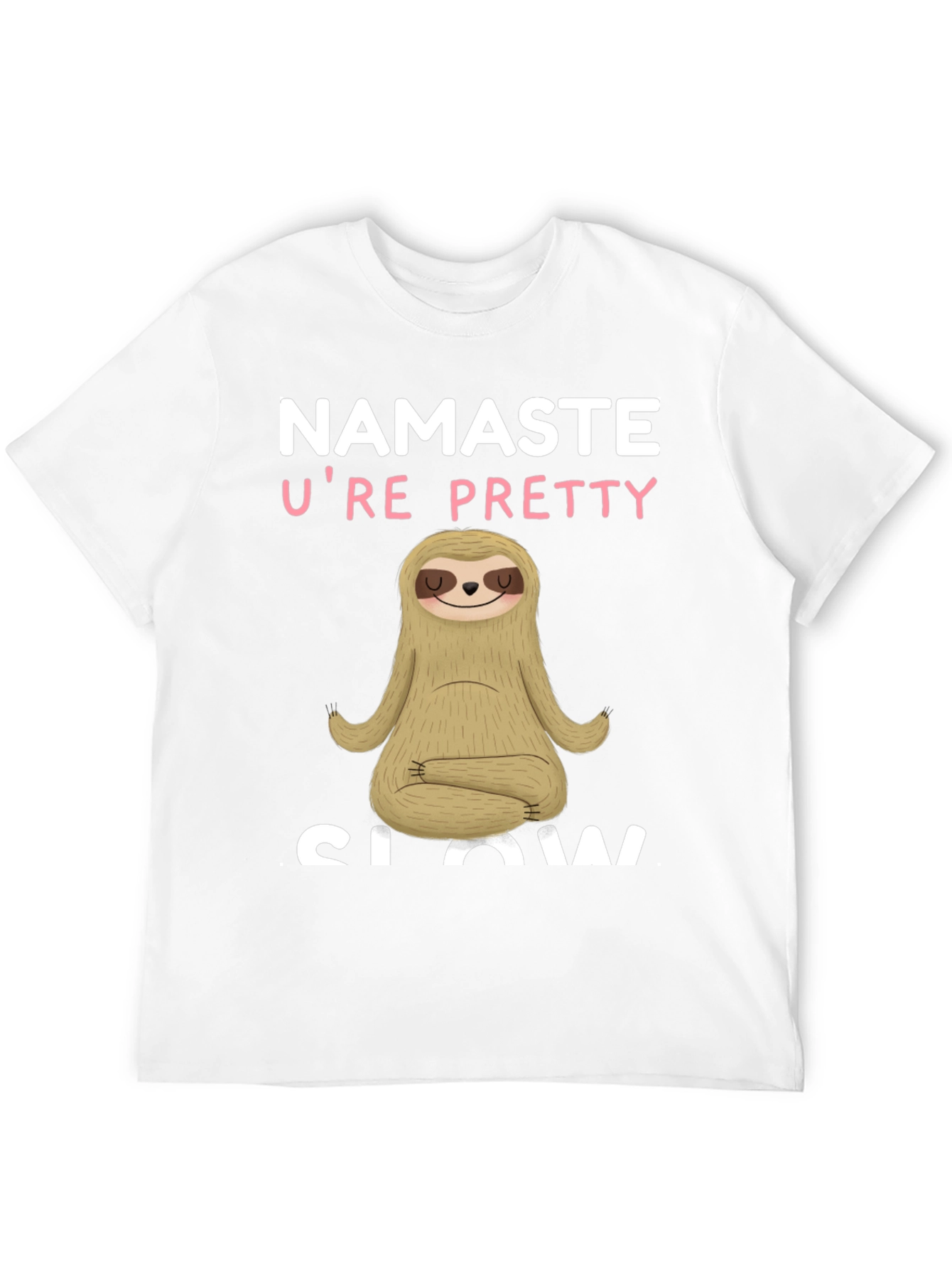 Black Namaste Sloth T-Shirt - Funny Yoga Lazy Animal Tee view 12