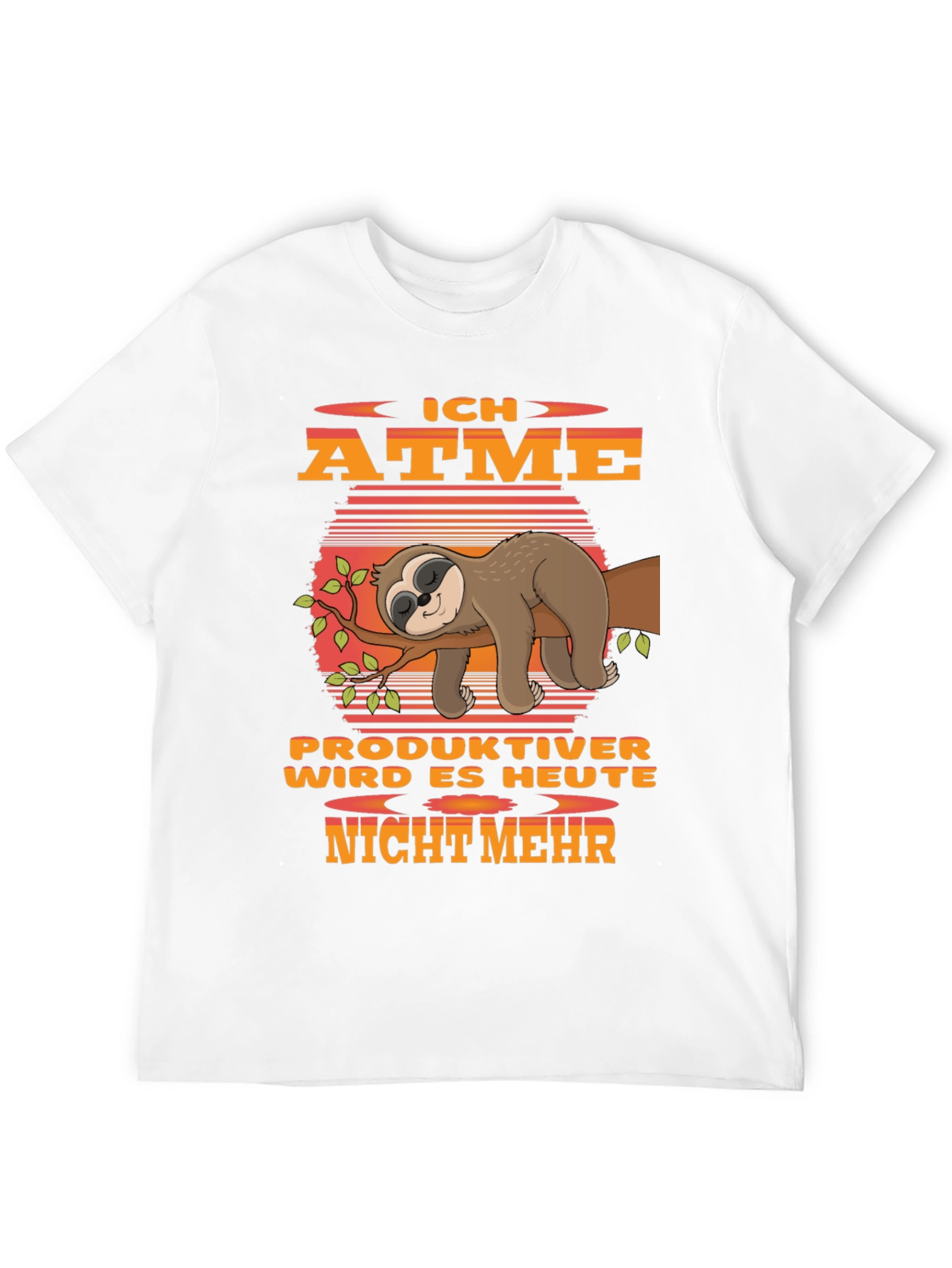 Black Ich Atme Sloth Graphic T-Shirt view 12