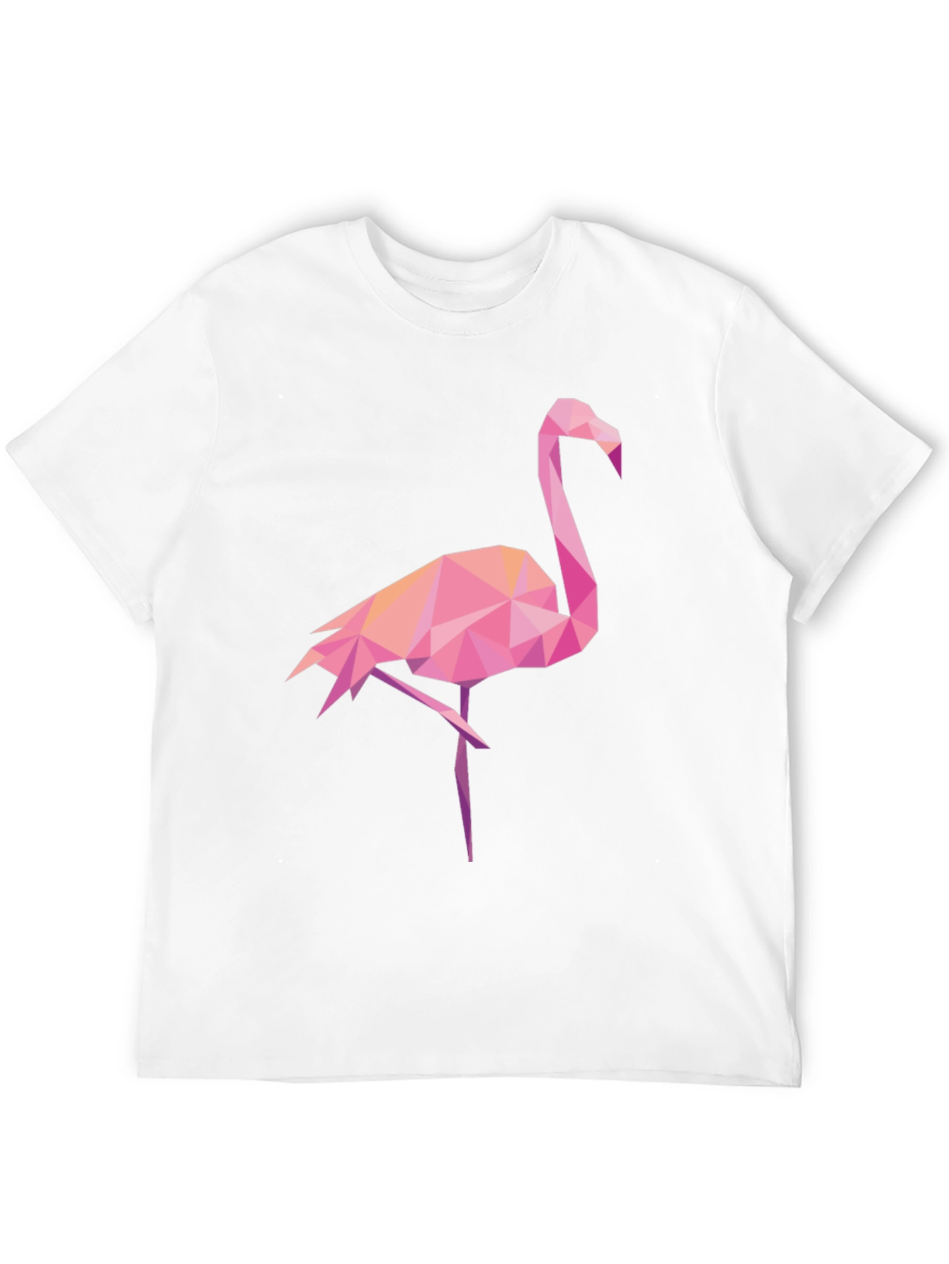 Black Geometric Flamingo Graphic Tee - Black Casual Shirt view 12