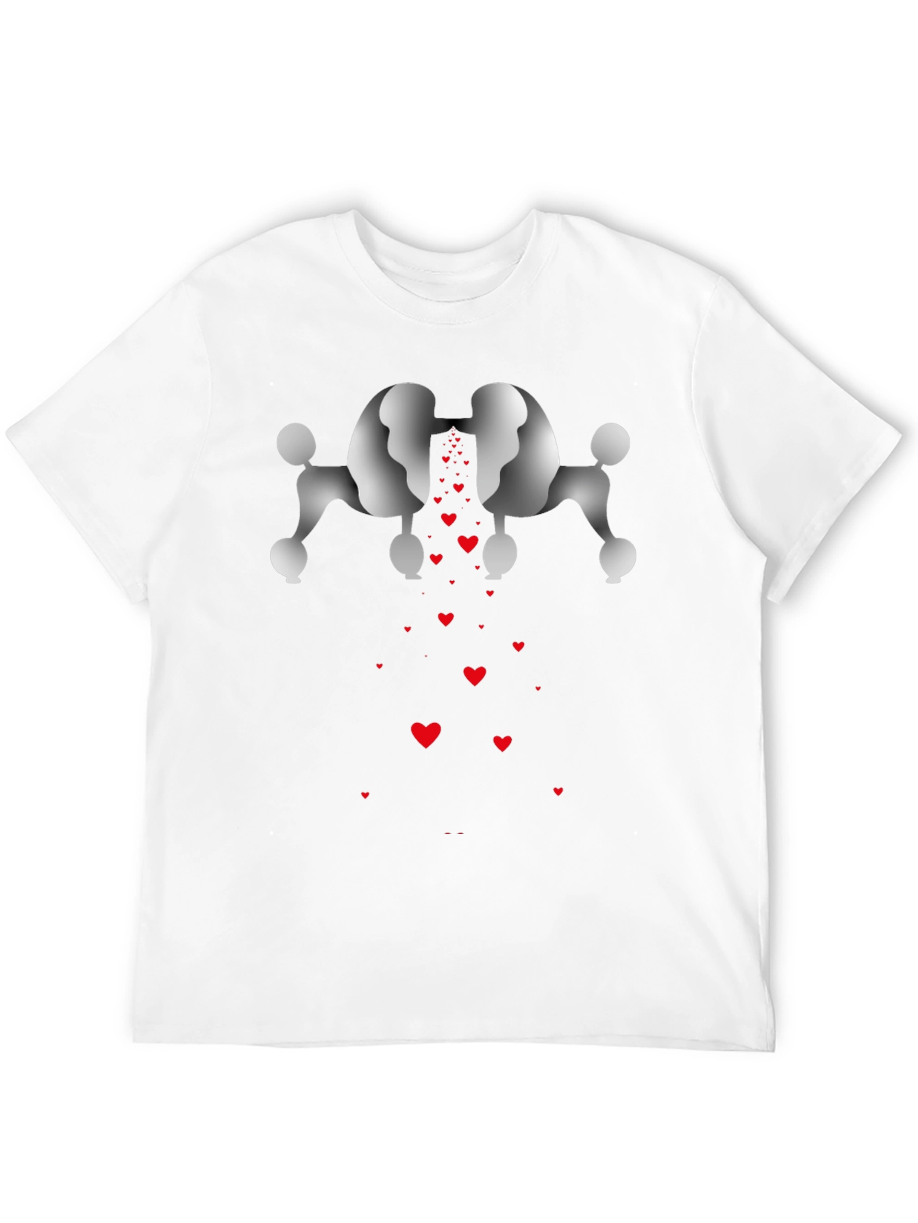 Black Heart Poodle Love T-Shirt - Black view 12