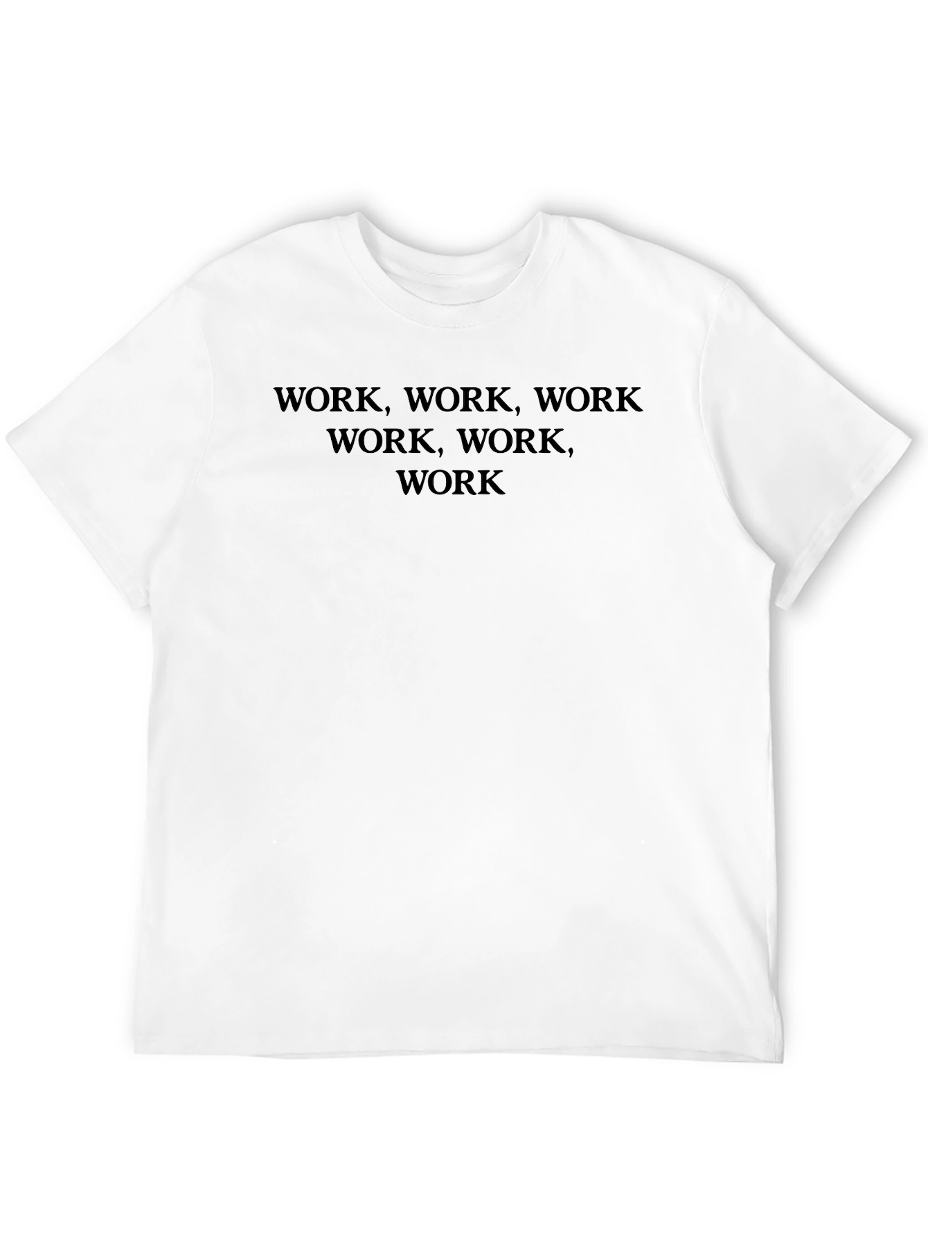 Black Work Graphic Print T-Shirt - Motivational Crew Neck Tee view 12