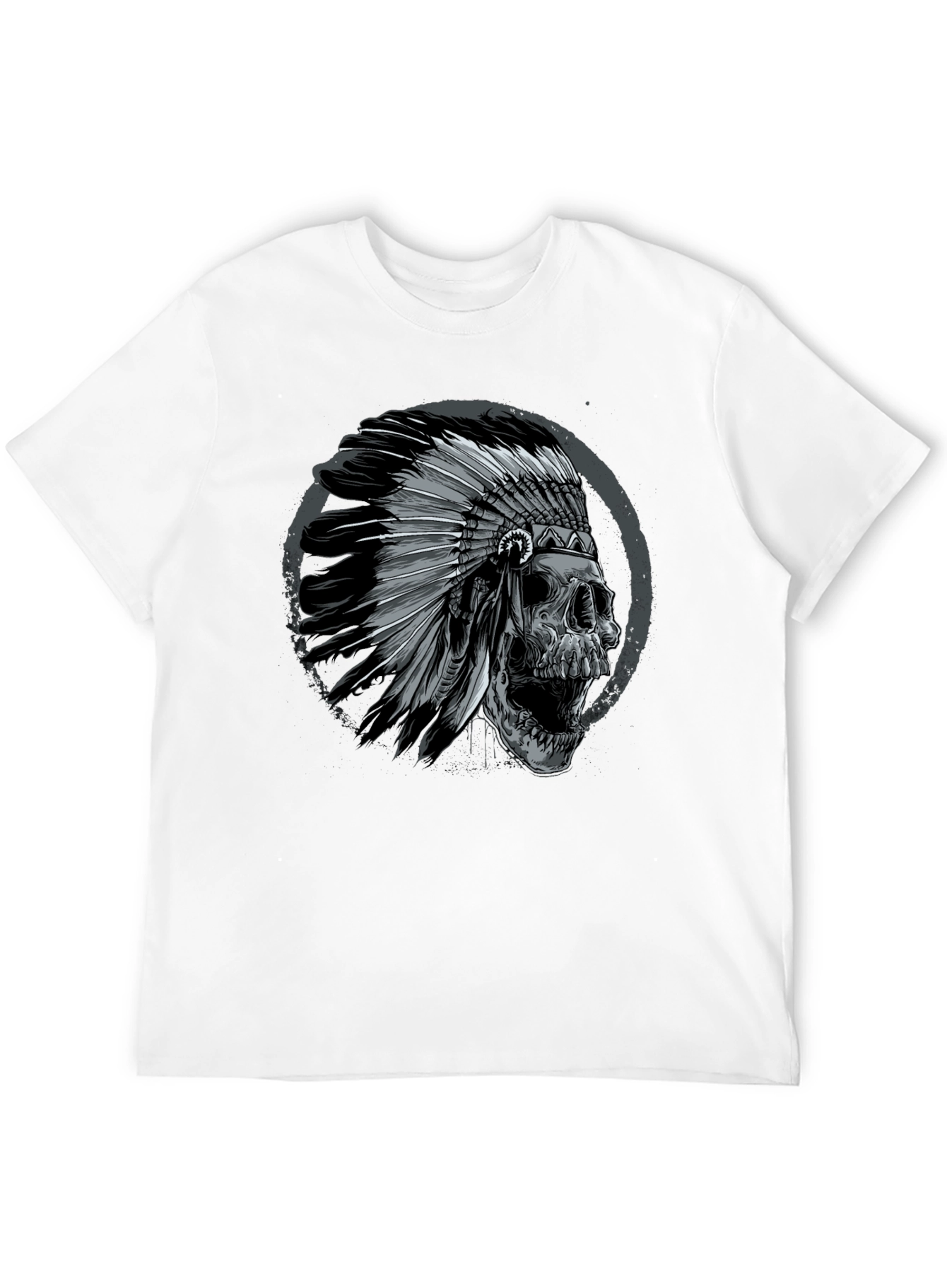 Black Skull Chief T-Shirt - Edgy Graphic Tee for Men view 12