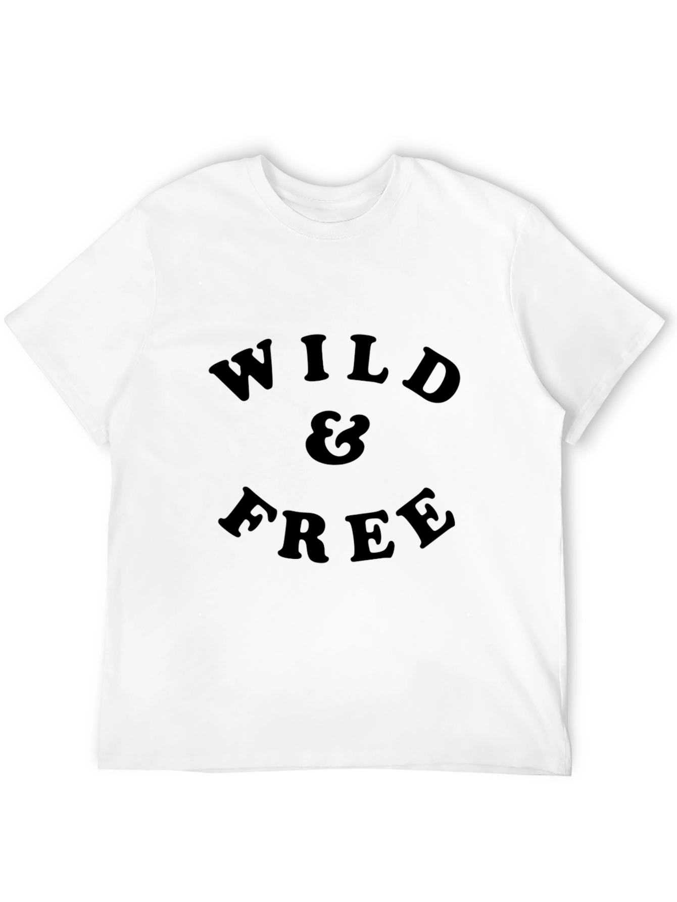 Wild & Free Graphic Tee - Black Cotton T-Shirt - 12