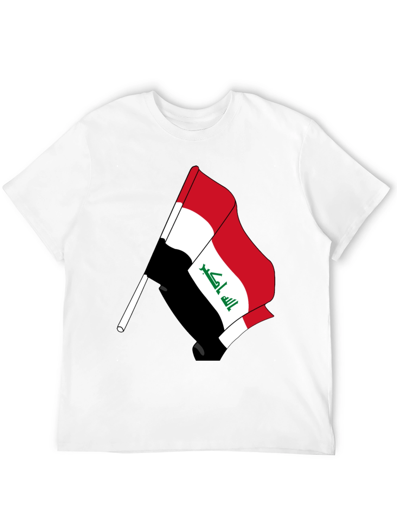 Black Iraq Flag T-Shirt - Patriotic Pride view 12