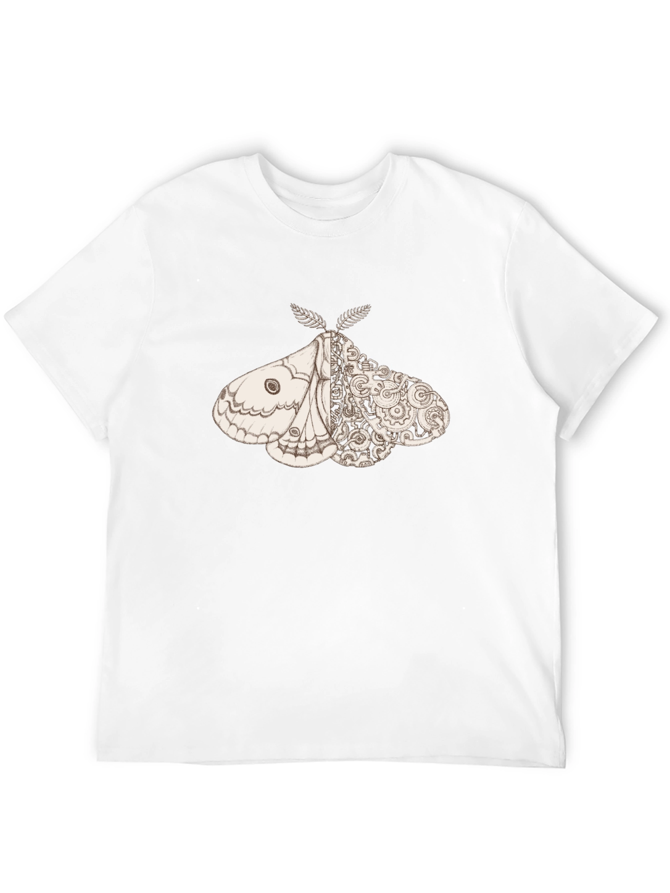 Black Steampunk Moth Graphic Tee - Unique Insect Design view 12