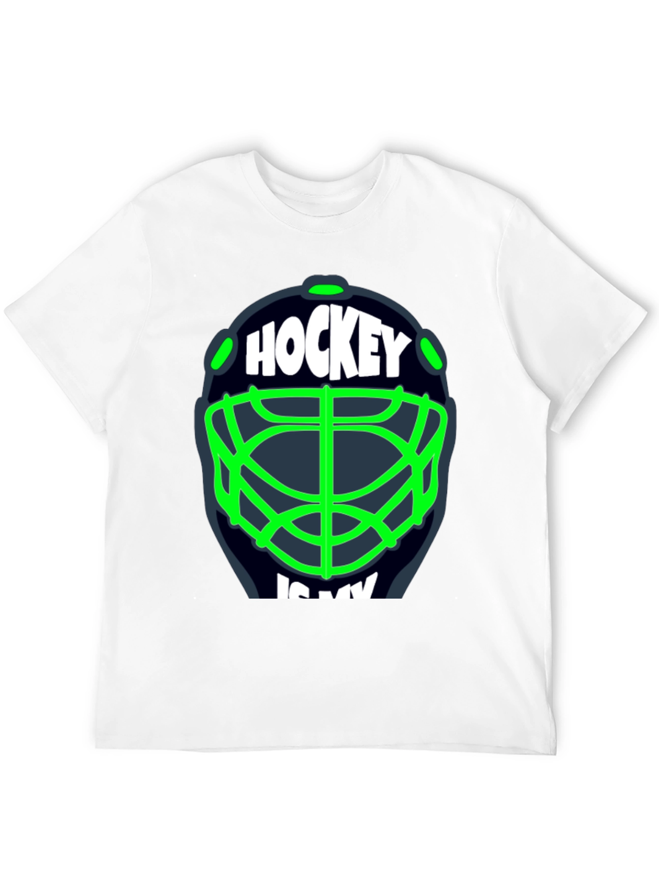 Black Hockey Is My... T-Shirt - Black view 12