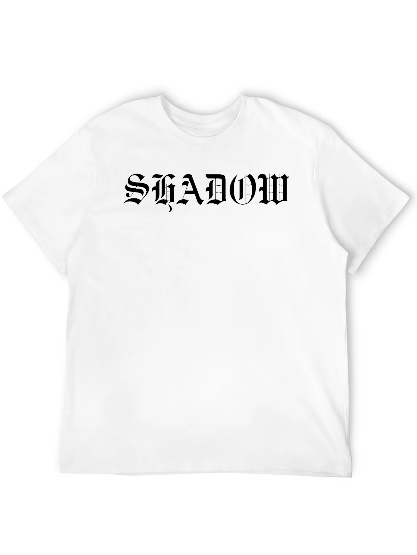 Black Shadow Gothic Script Black T-Shirt view 12
