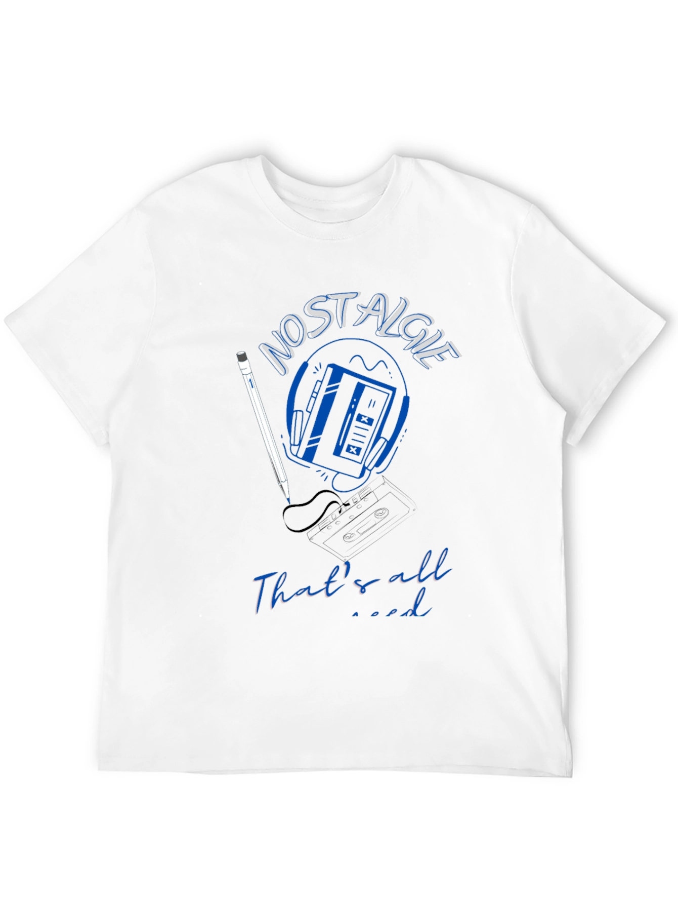 Black Nostalgic Vibes Tee: Retro Cassette Player Design view 12