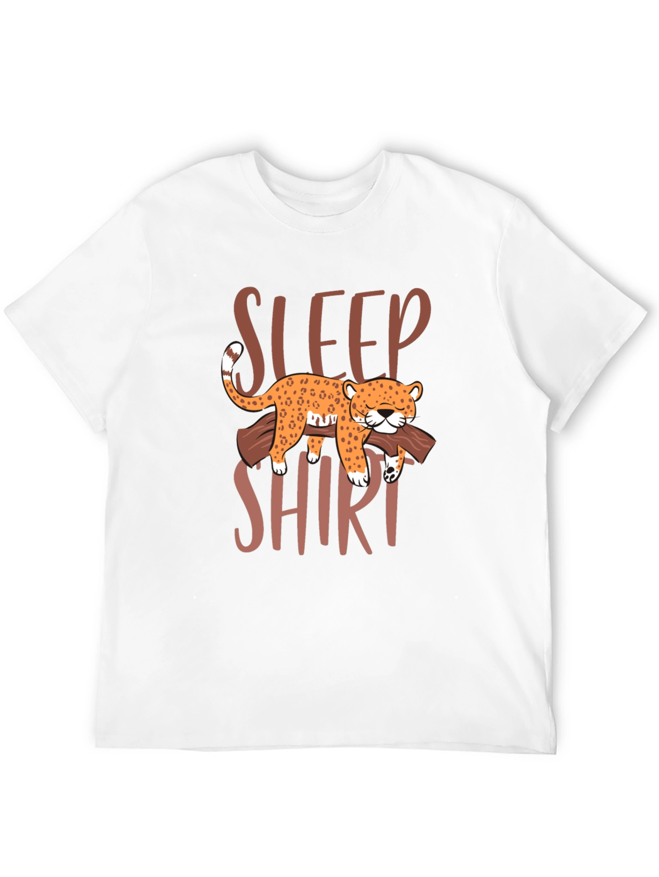 Black Sleep Shirt Leopard Graphic Tee view 12