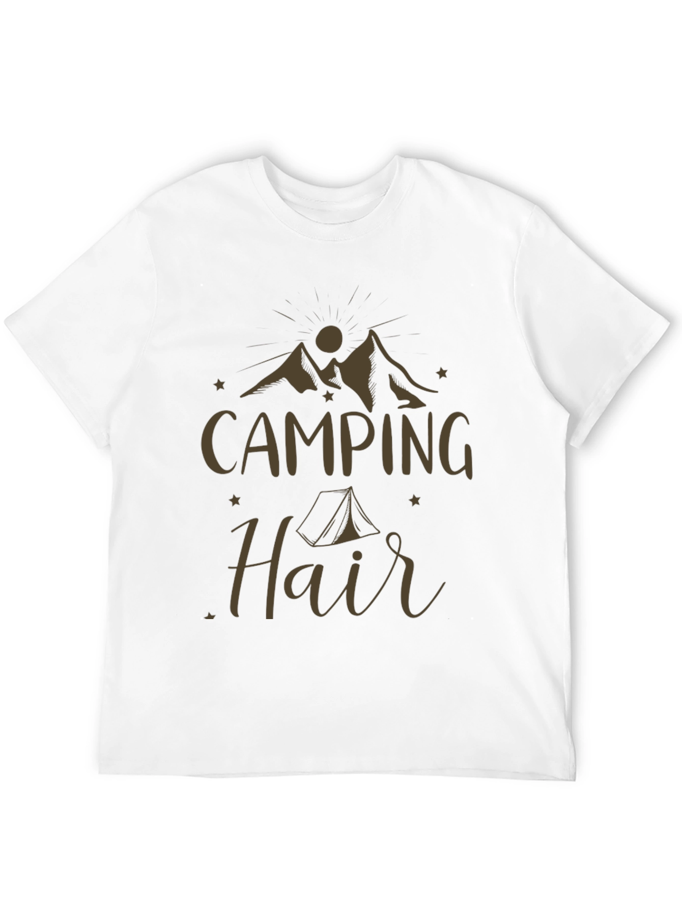 Black Camping Hair T-Shirt - Mountain Adventure view 12