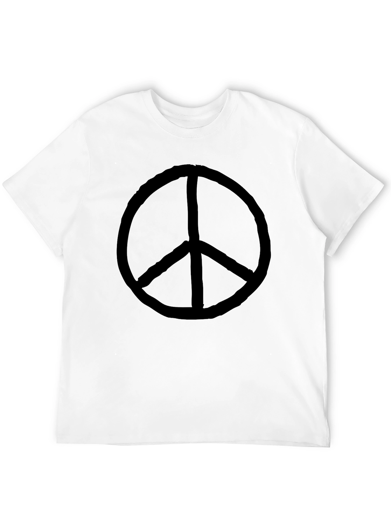 Black Peace Sign Graphic Tee - Classic Black T-Shirt view 12