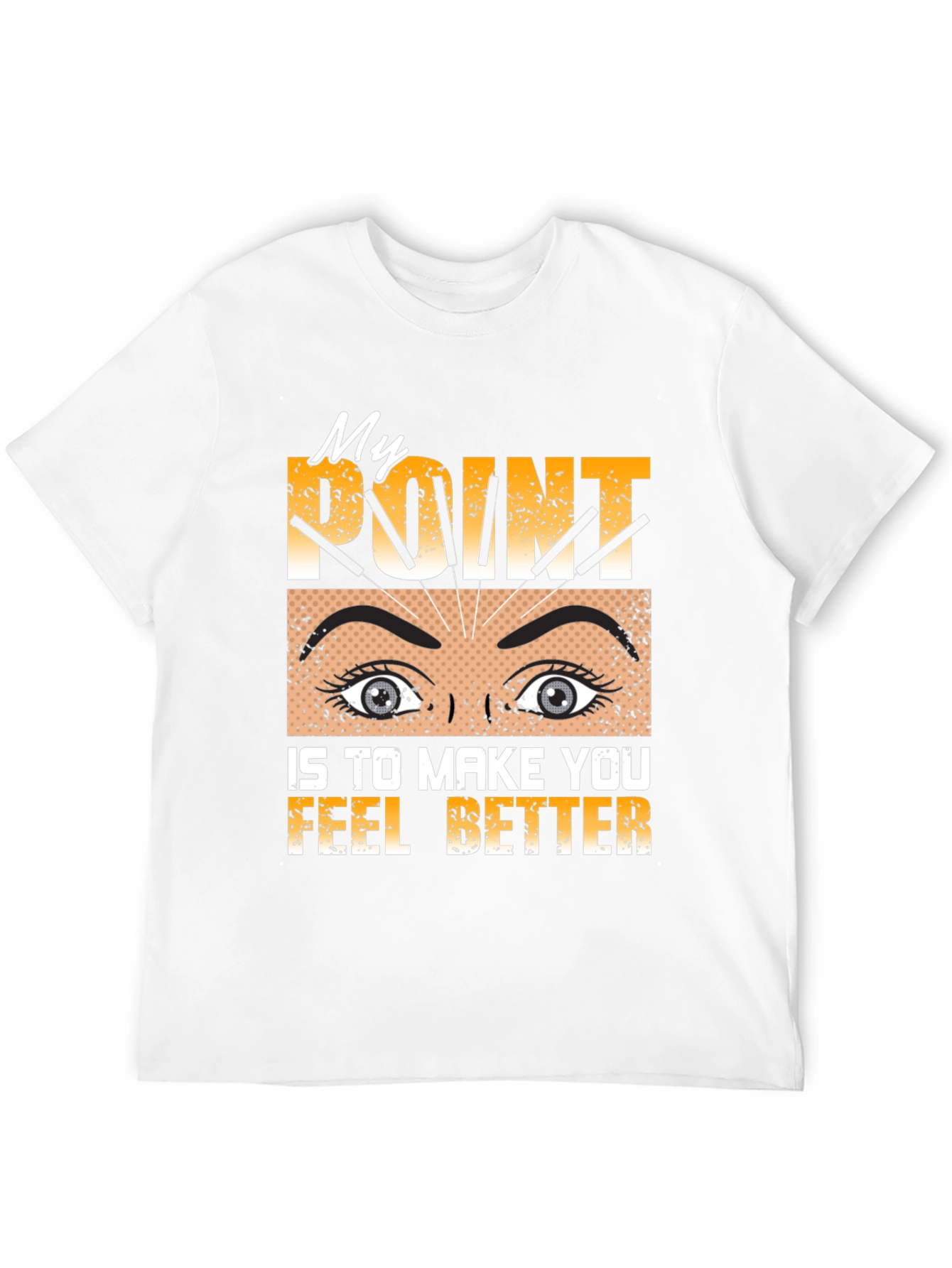 Black Acupuncture Pun T-Shirt: My Point Is To Make You Feel Better view 12