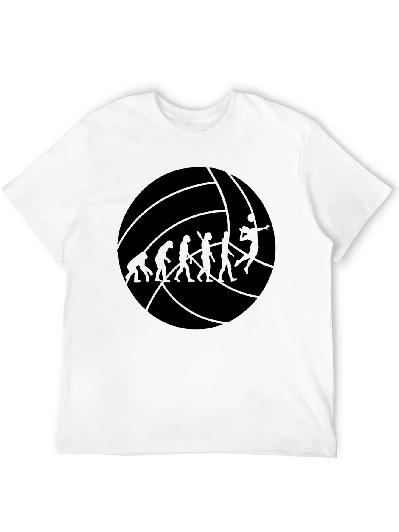 Black Volleyball Evolution Graphic Tee - Black Cotton Shirt view 12