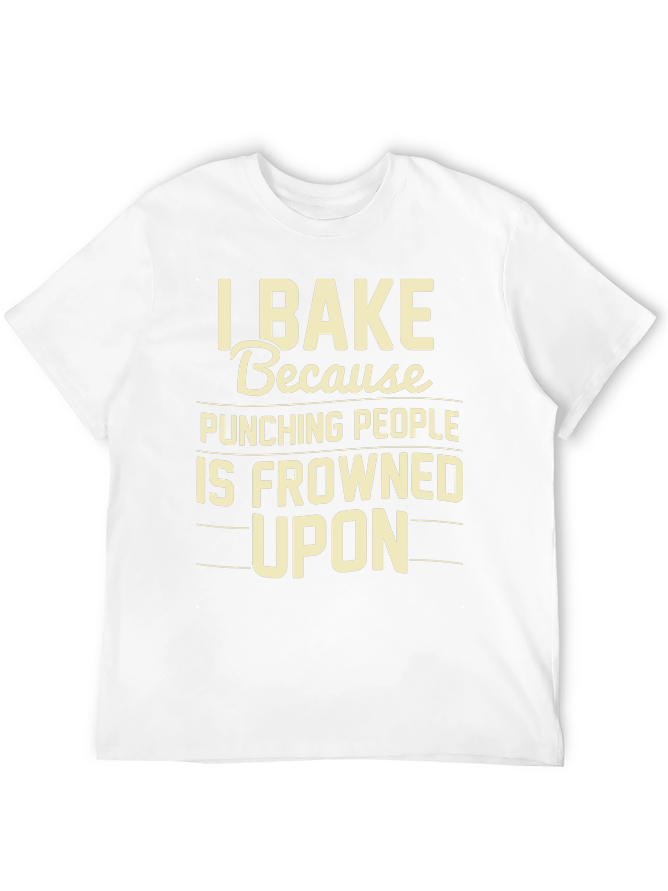 Black I Bake Because Punching People T-Shirt view 12