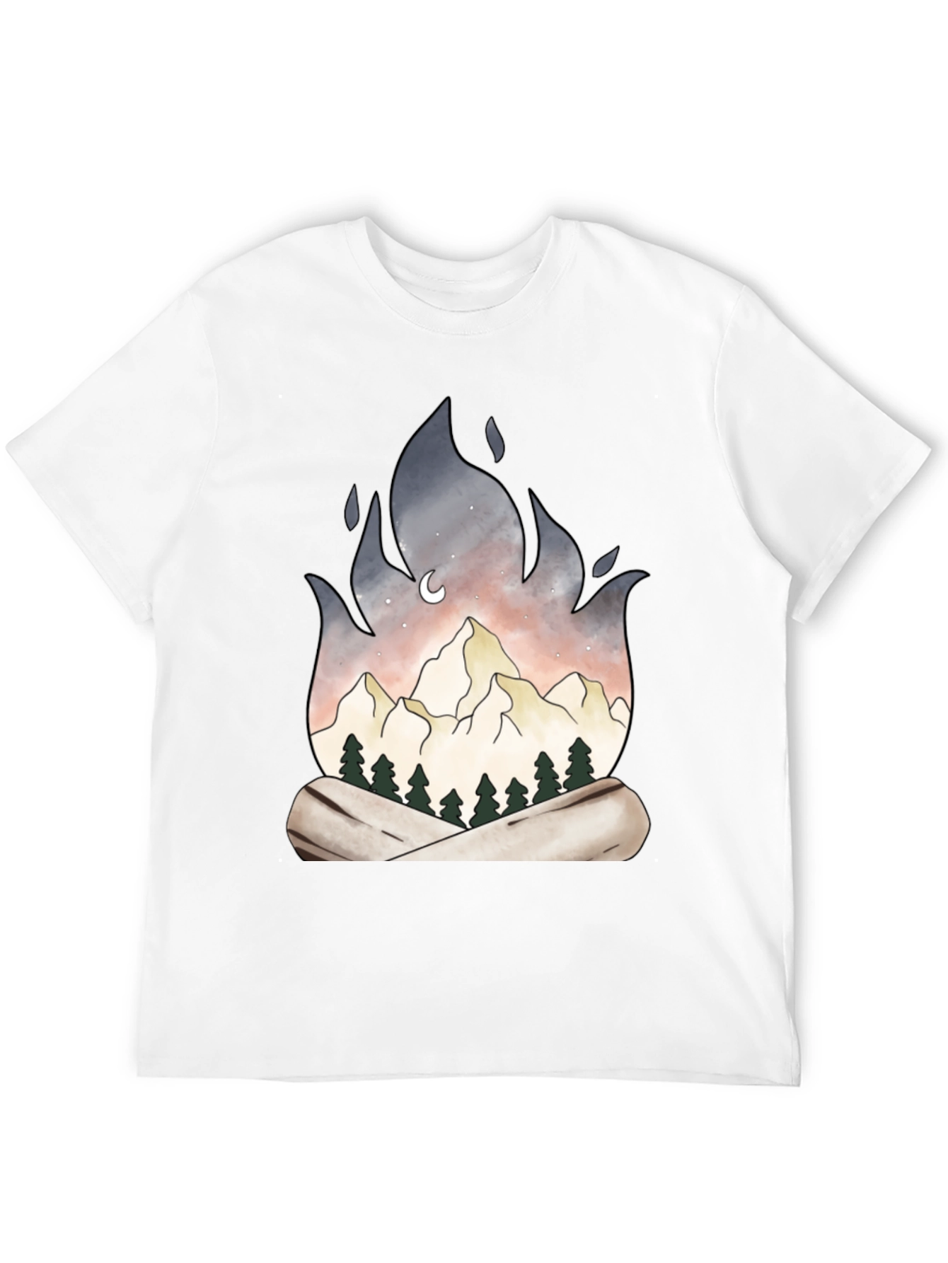 Black Mountain Campfire Graphic Tee - Black view 12