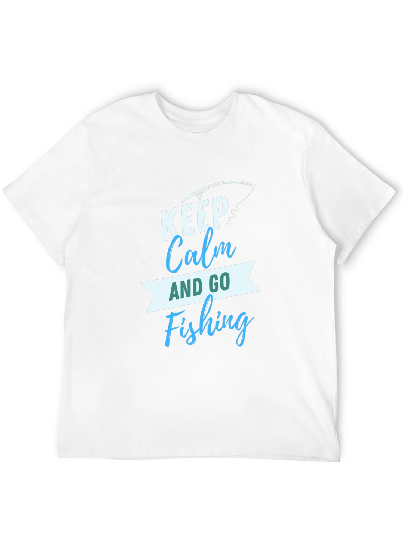 Black Keep Calm and Go Fishing Graphic T-Shirt view 12
