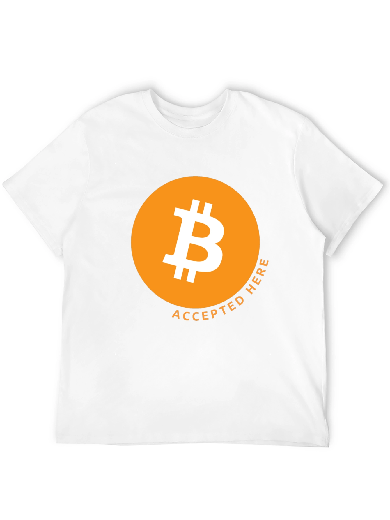 Black Bitcoin Accepted Here T-Shirt view 12