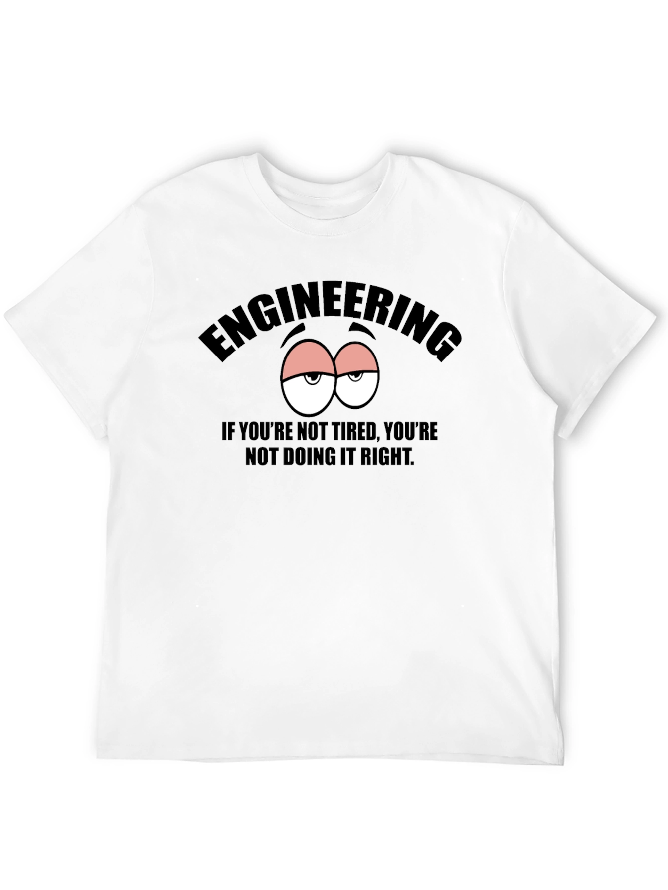 Black Engineering Tired Eyes Graphic T-Shirt view 12