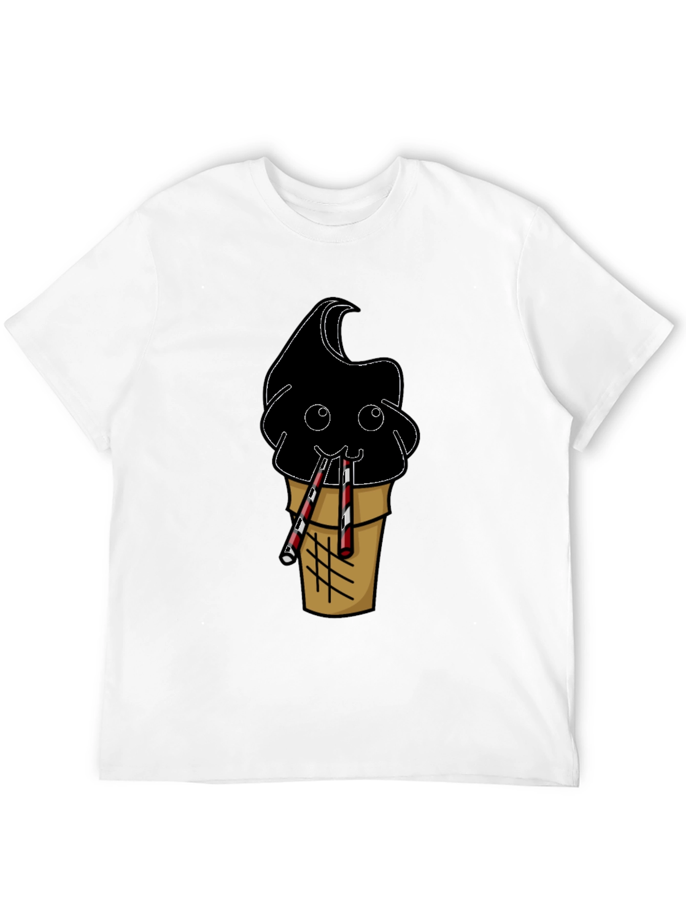 Black Fun Black Ice Cream Cone Graphic Tee view 12