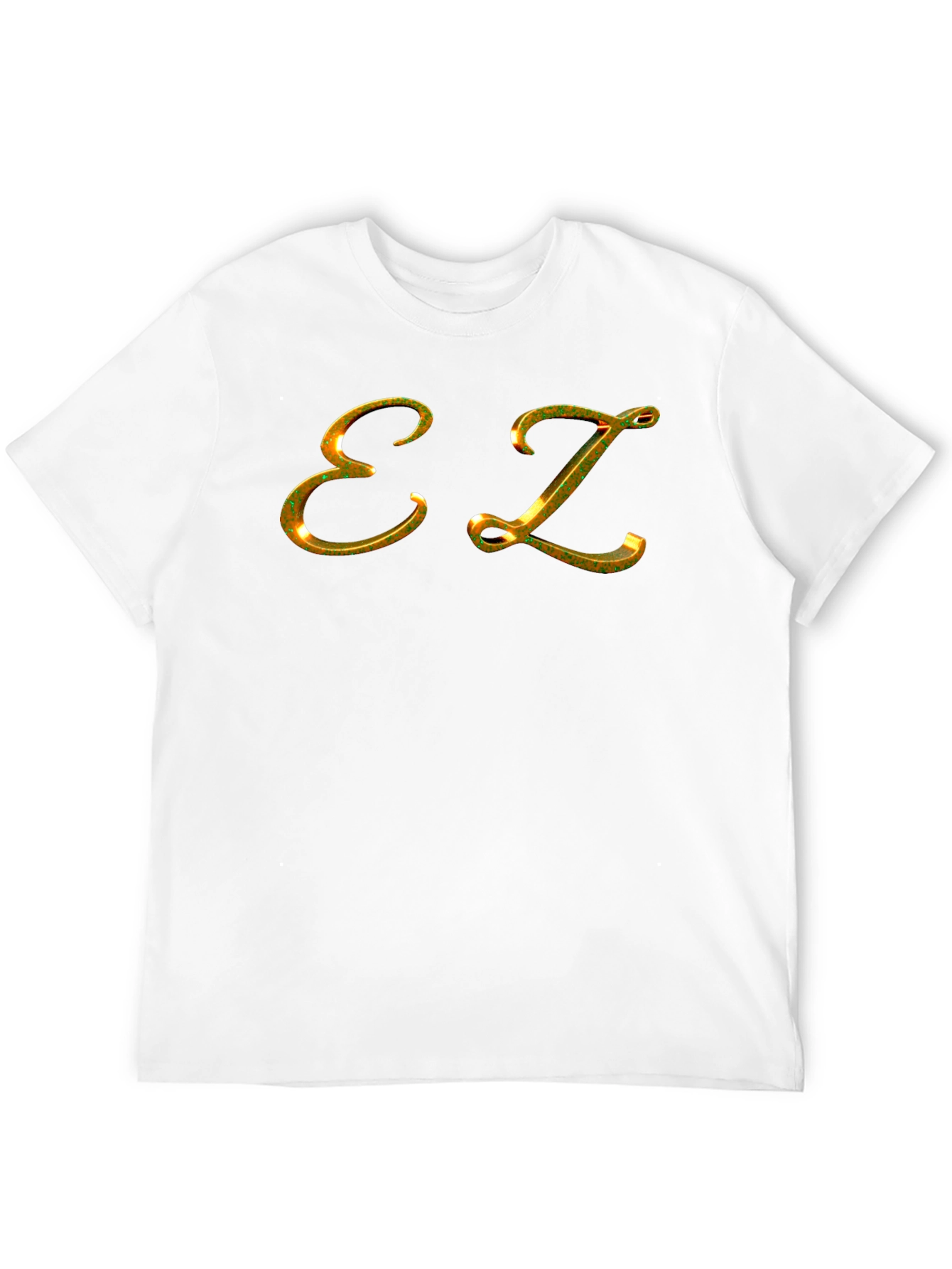 Black EZ Golden Letter T-Shirt - Mens Black Short Sleeve view 12
