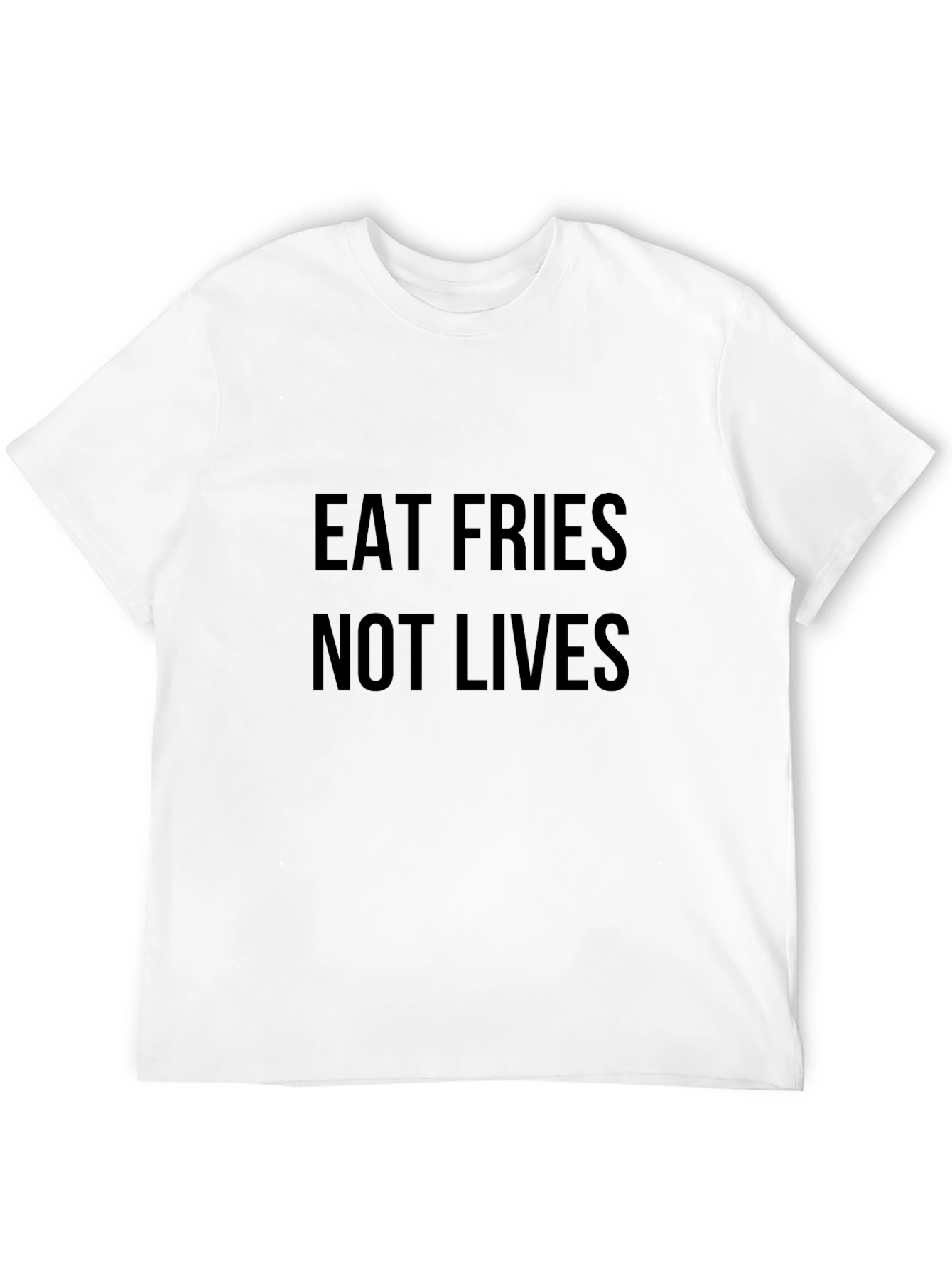 Black Eat Fries Not Lives Graphic Tee - Unisex Cotton T-Shirt view 12