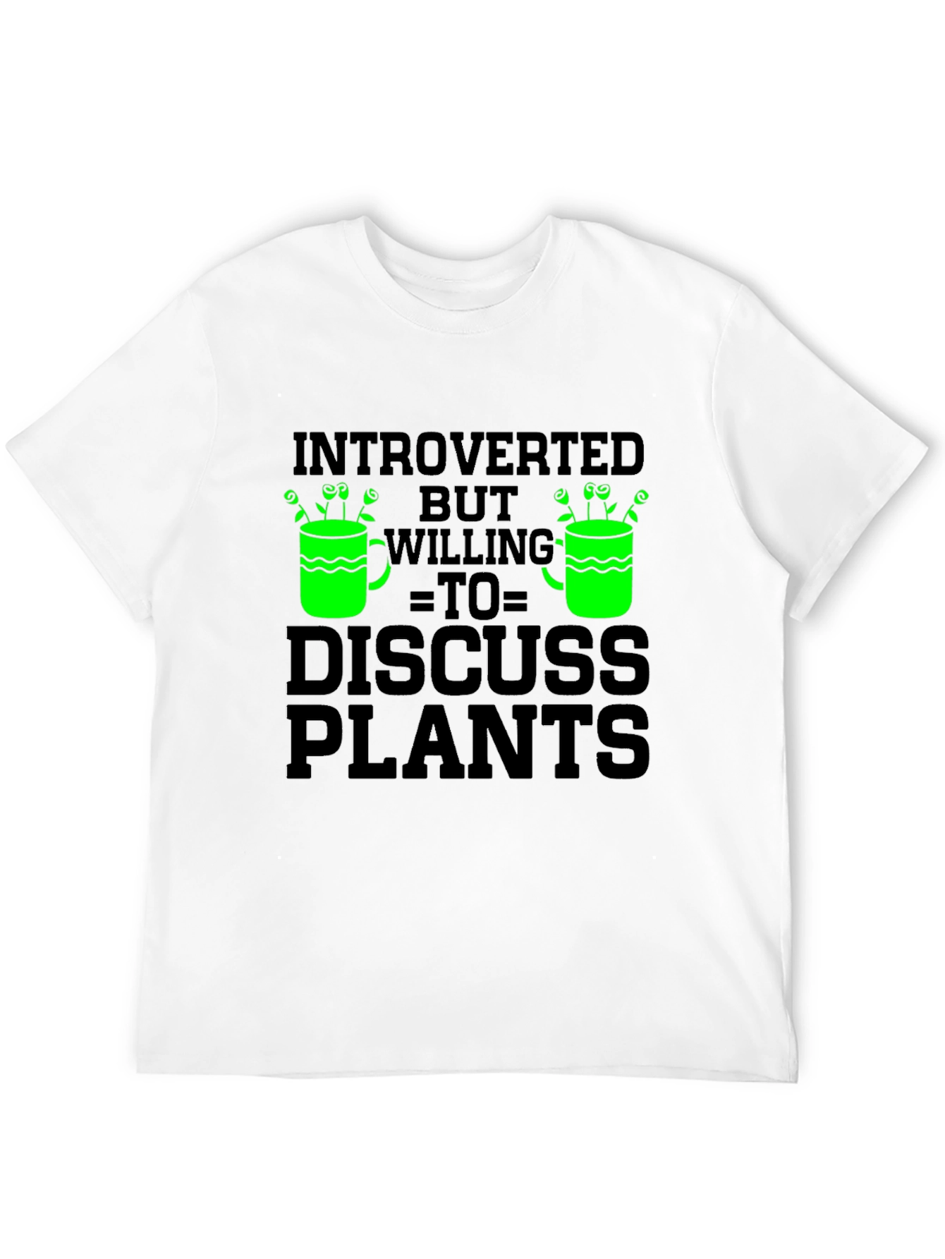 Black Introverted But Willing To Discuss Plants T-Shirt view 12