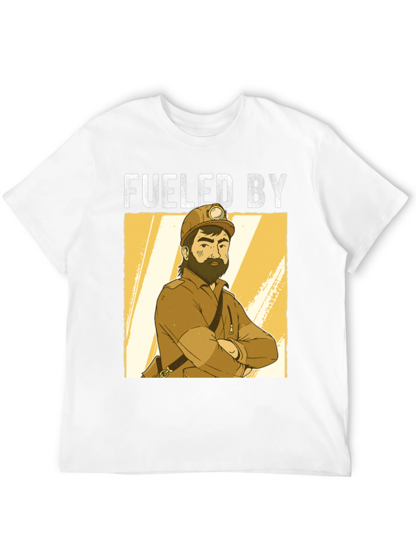 Black Fueled By Miner Cartoon Black T-Shirt view 12