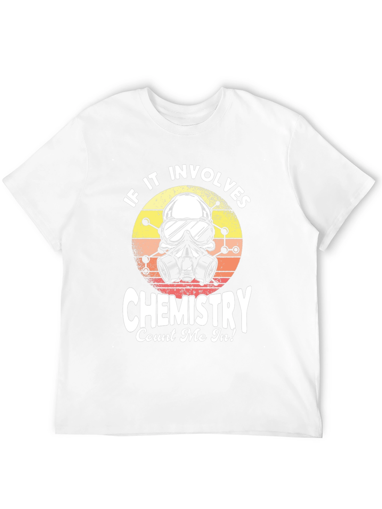 Black Chemistry Skull Graphic Tee - Science Lover T-Shirt view 12