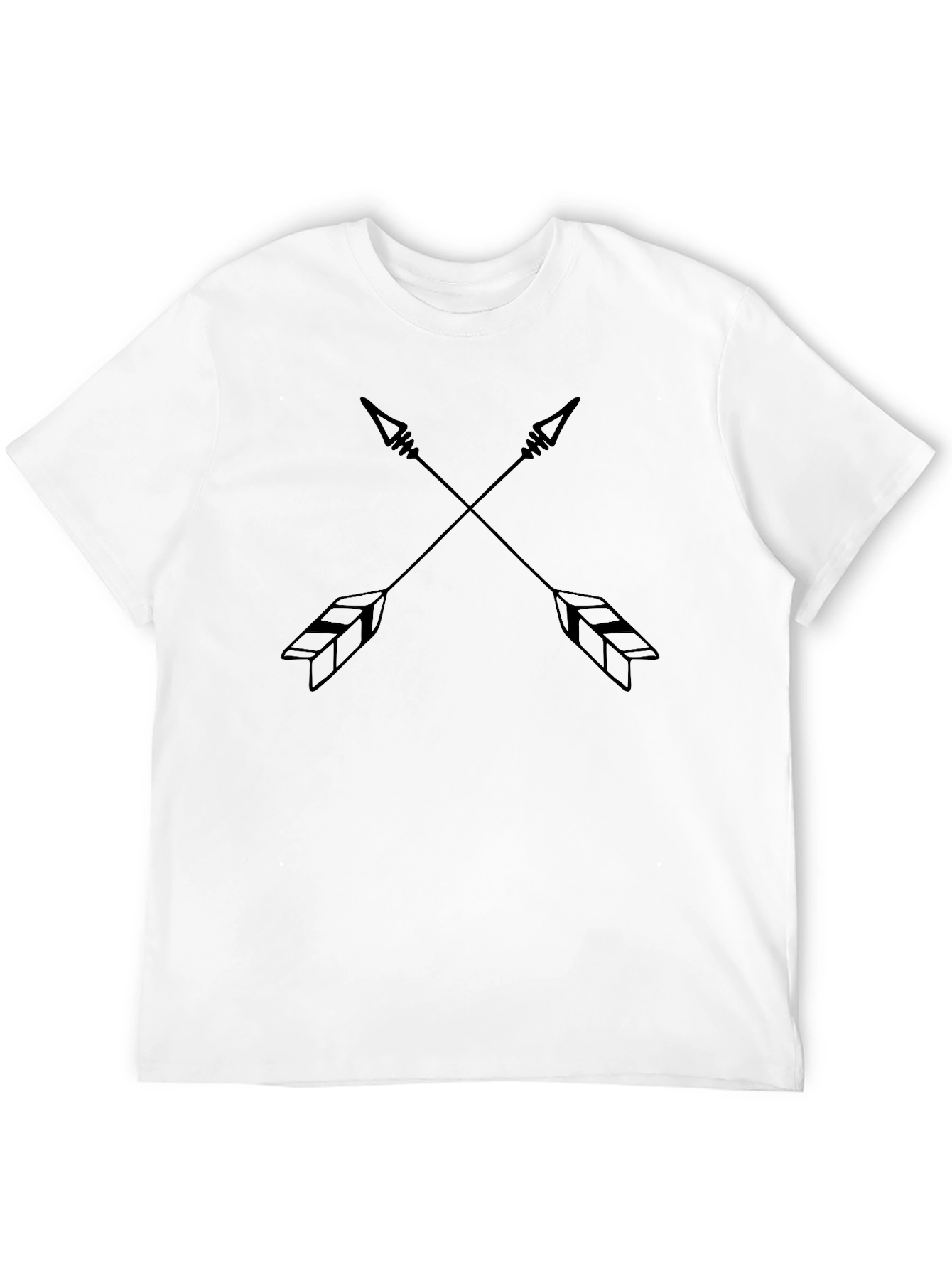 Black Men's Black Arrow Graphic Tee - Casual Short Sleeve view 12