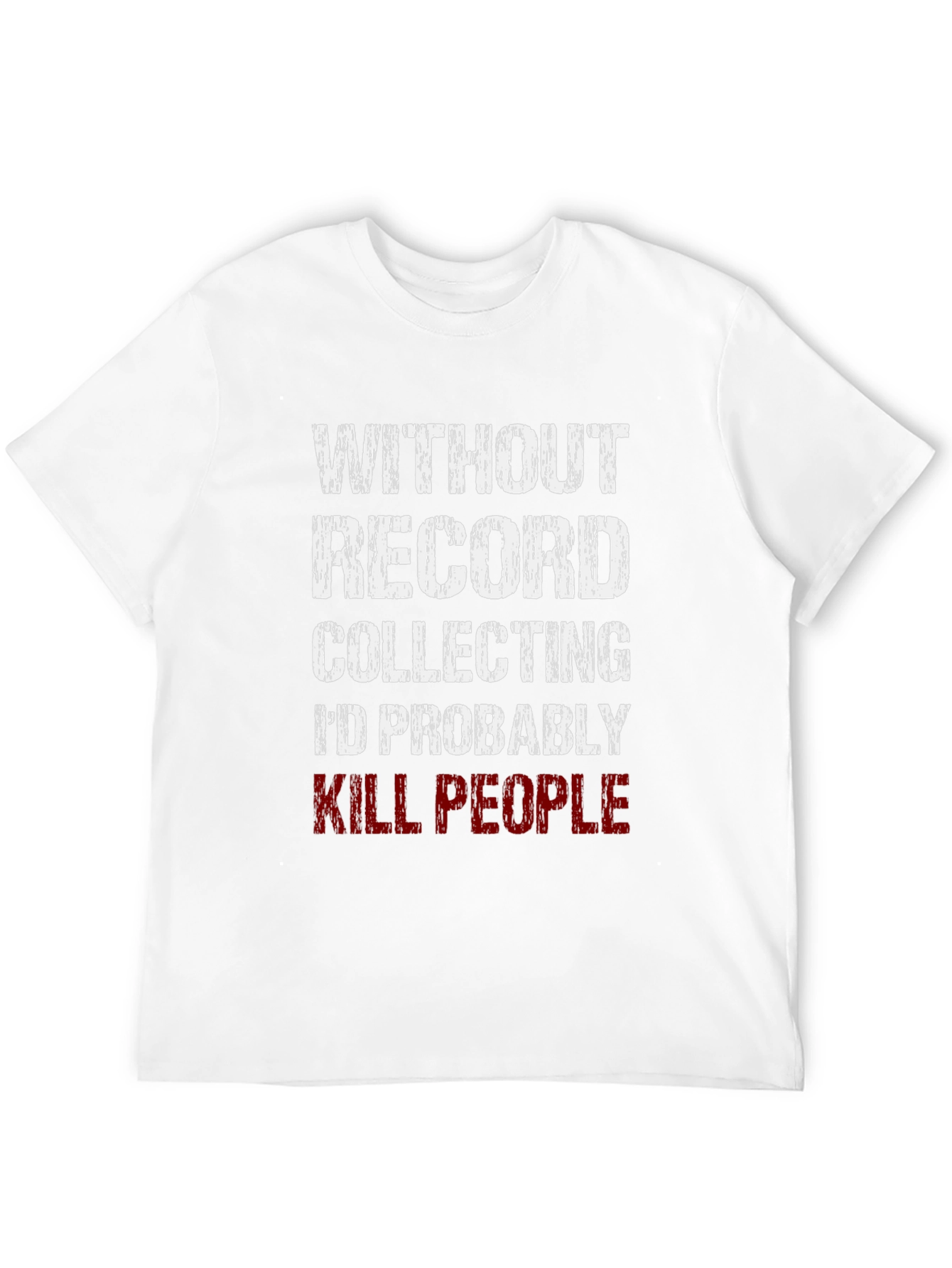 Black Record Collecting T-Shirt - Funny Graphic Tee view 12