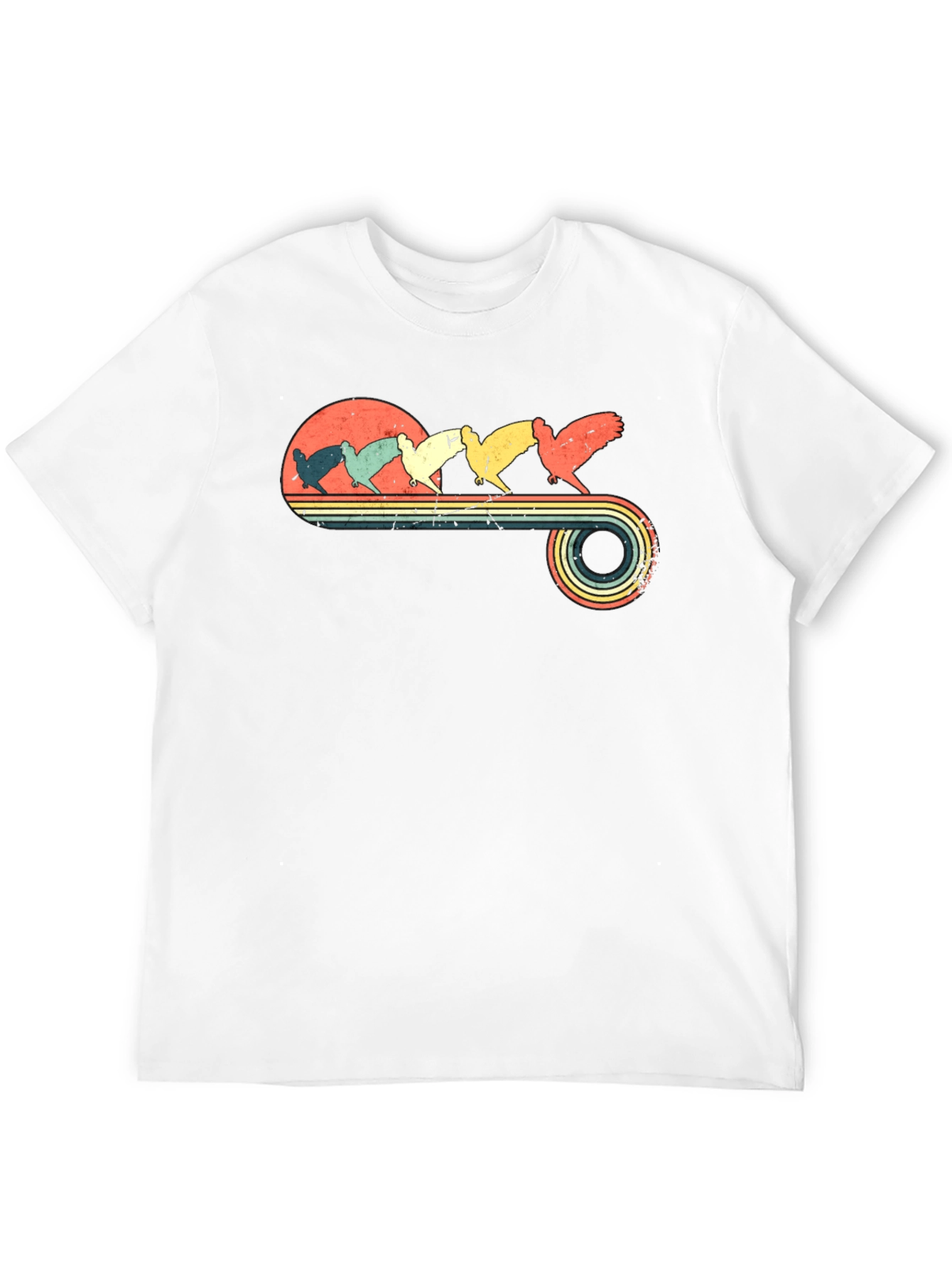 Retro Chicken T-Shirt - Vintage Style Tee - 12