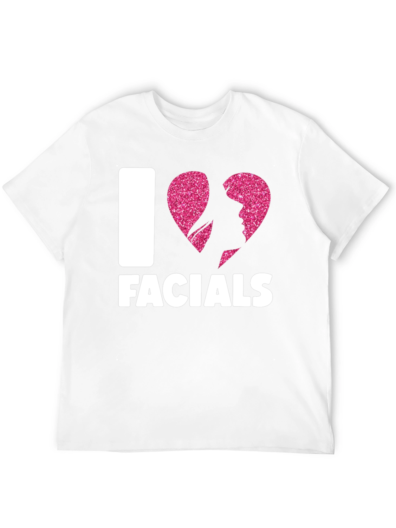 Black I Heart Facials T-Shirt Funny Graphic Tee view 12