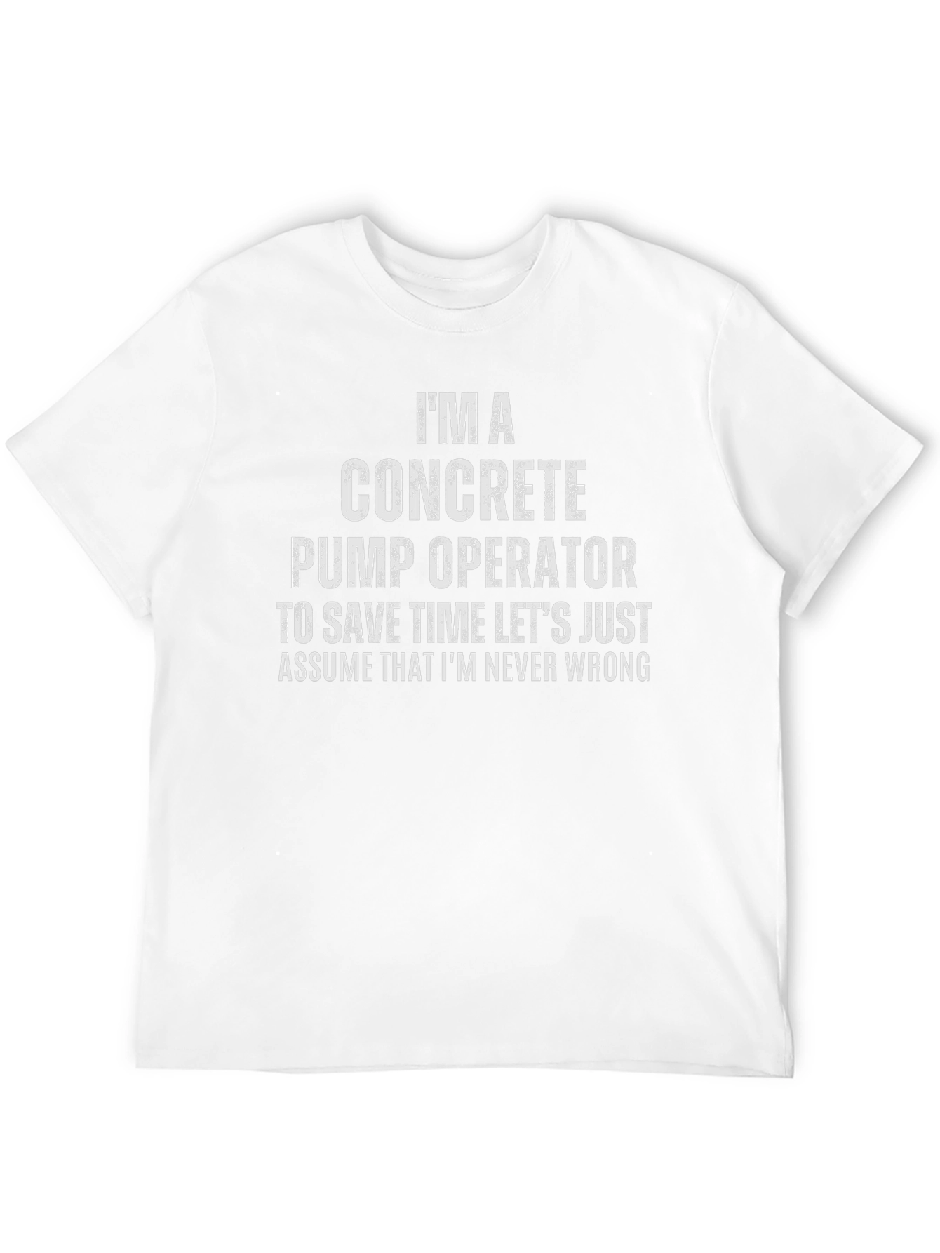 Black Concrete Pump Operator - Men's Funny T-Shirt view 12