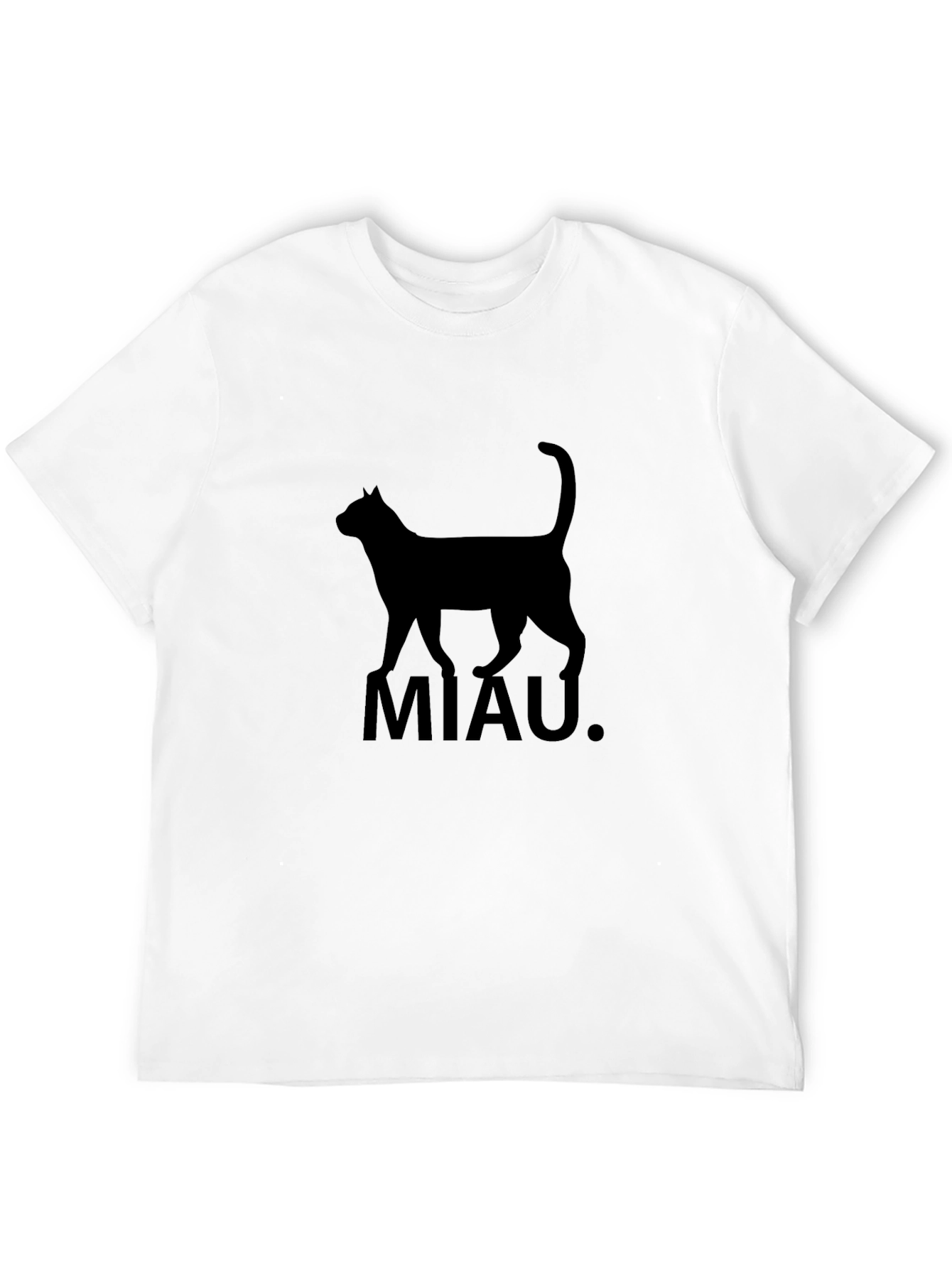 Black Black Cat MIAU T-Shirt - Graphic Tee view 12