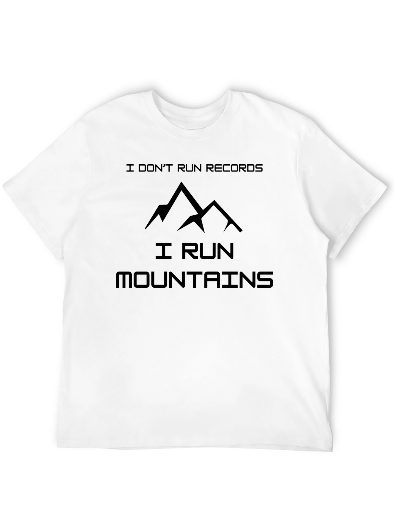 Black I Run Mountains T-Shirt view 12