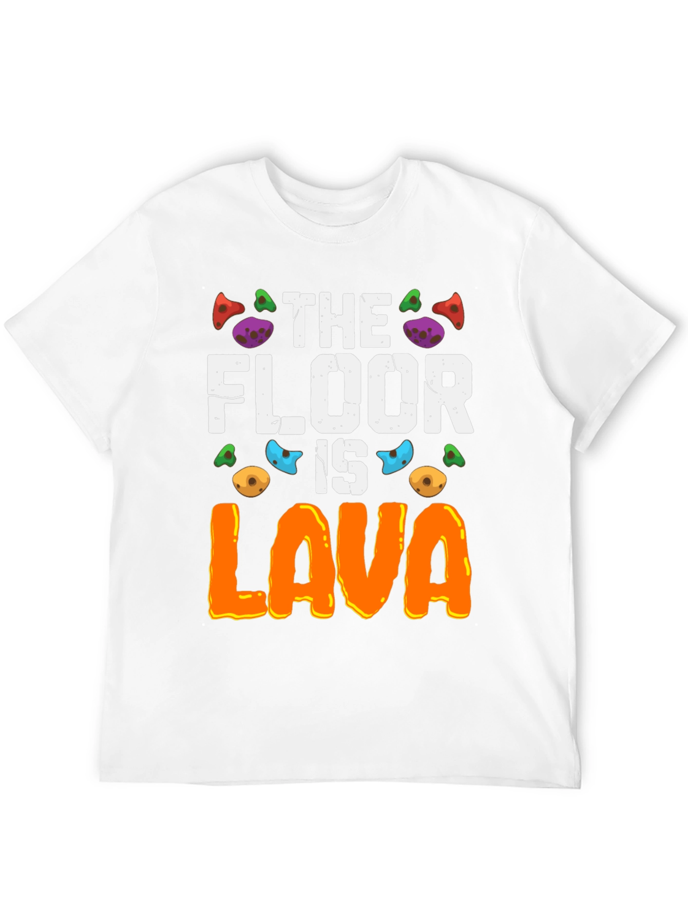 Black The Floor Is Lava T-Shirt view 12
