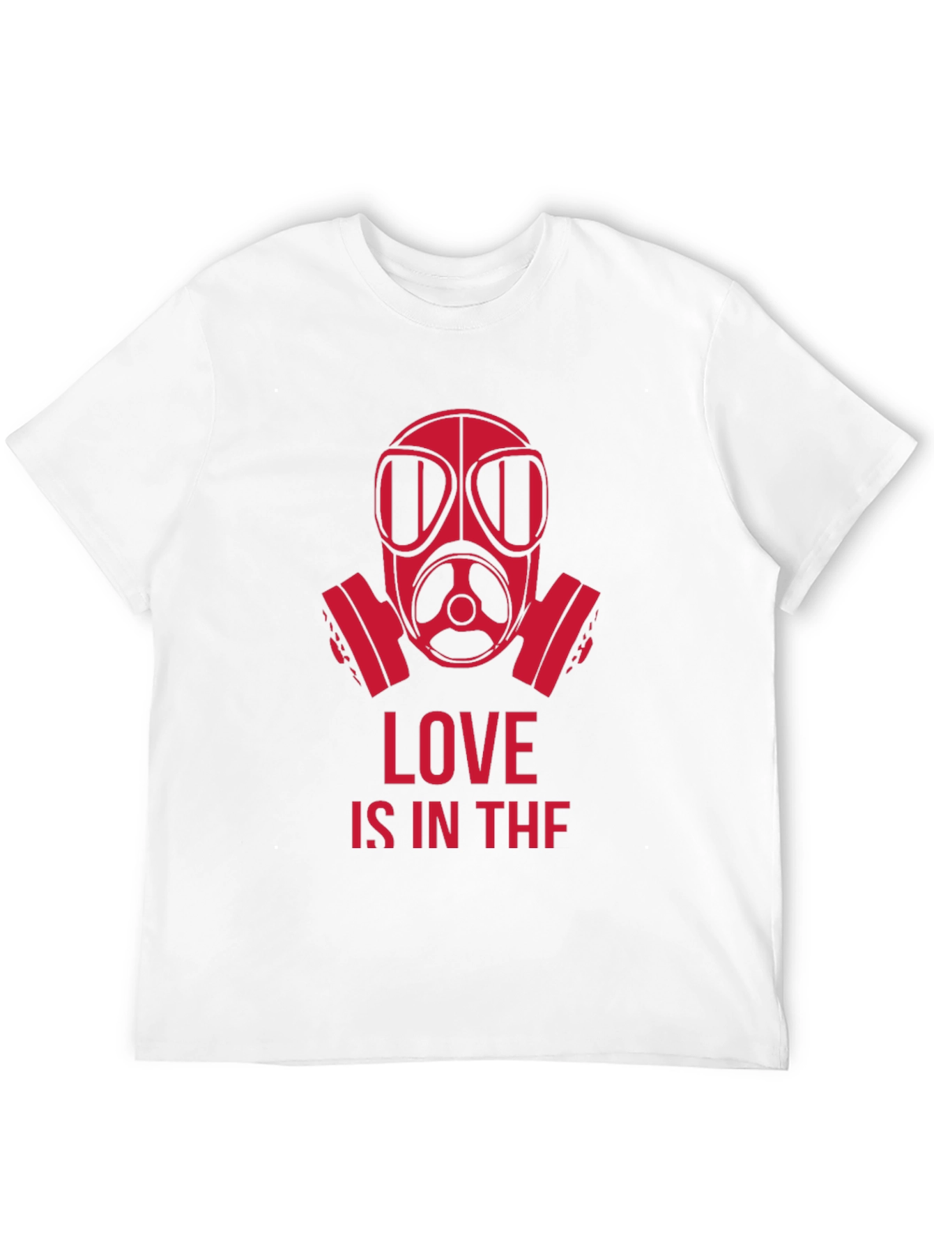 Black Gas Mask Love T-Shirt - Bold Graphic Tee view 12