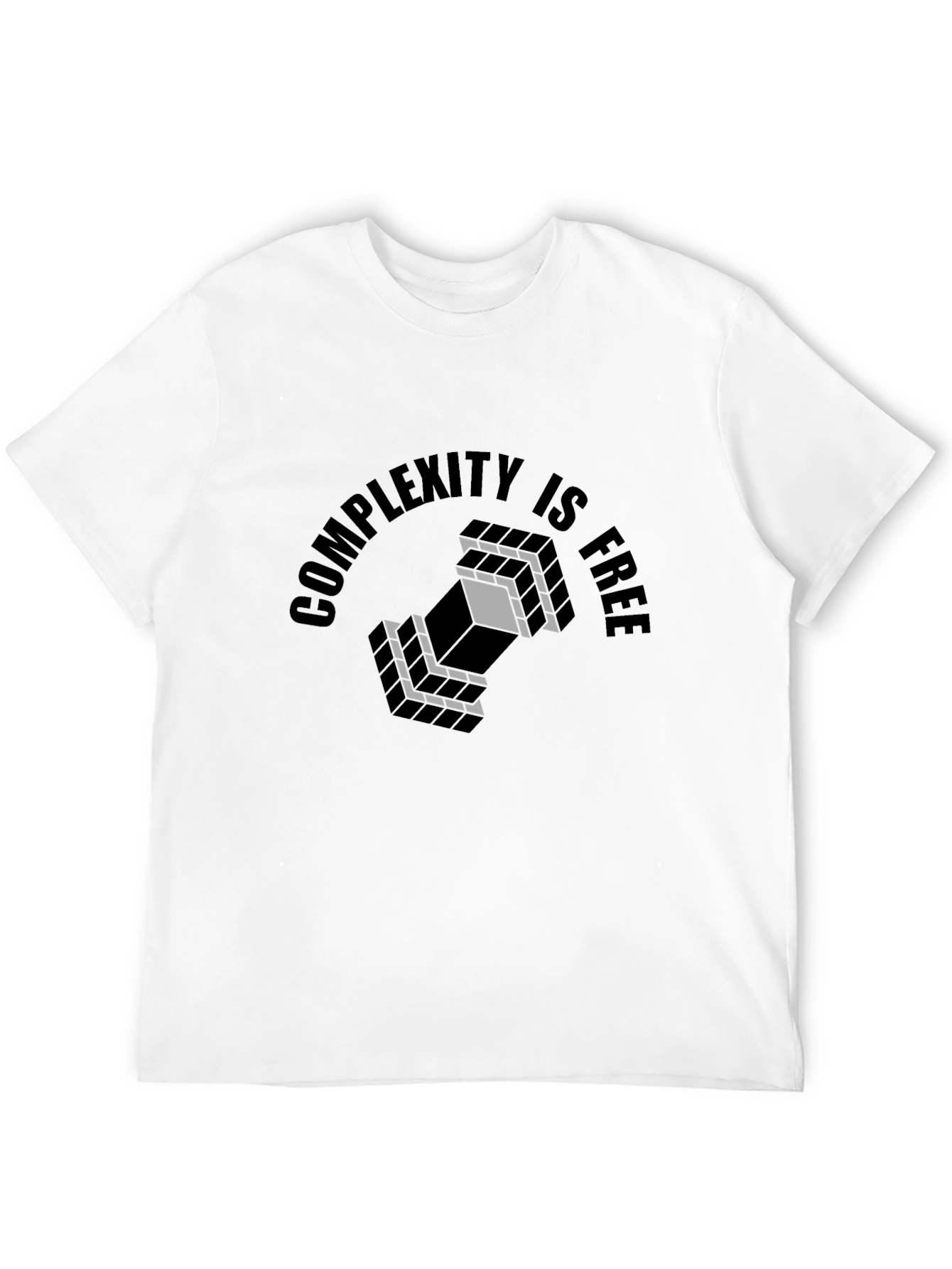 Black Complexity Is Free Graphic T-Shirt - Black view 12