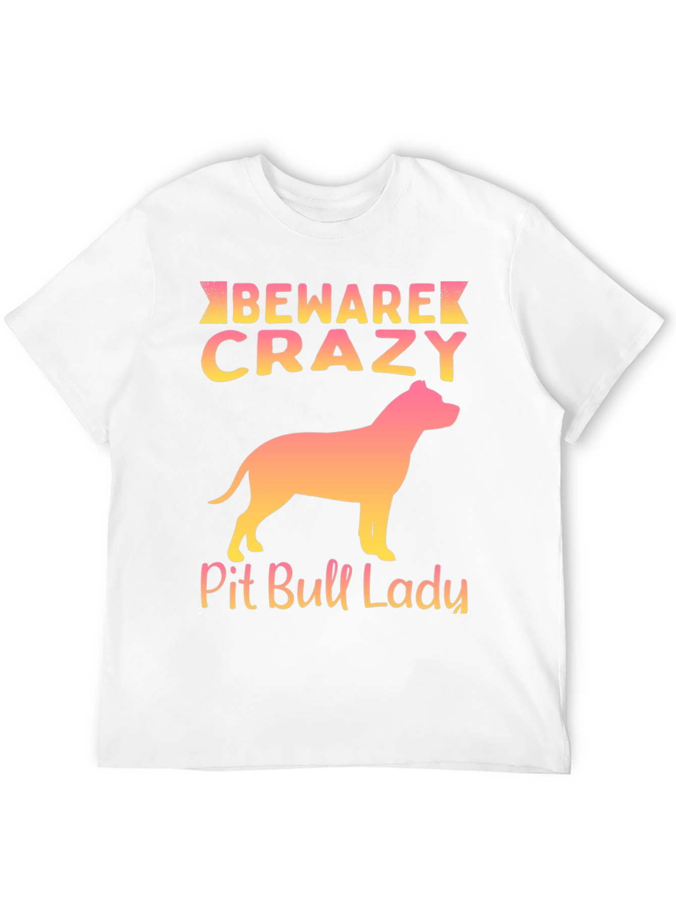 Black Beware Crazy Pit Bull Lady Graphic Tee view 12