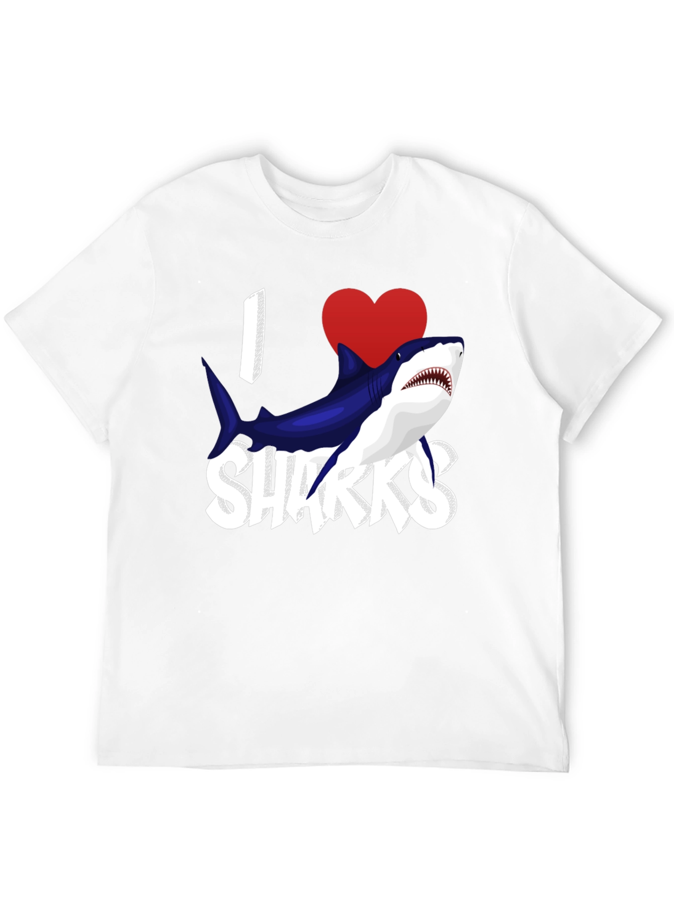 Black I Heart Sharks Graphic T-Shirt - Black view 12