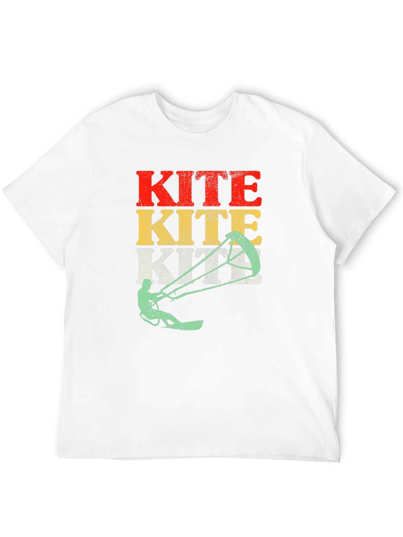 Black Kiteboarding T-Shirt - Vintage Style Kitesurfing Tee view 12